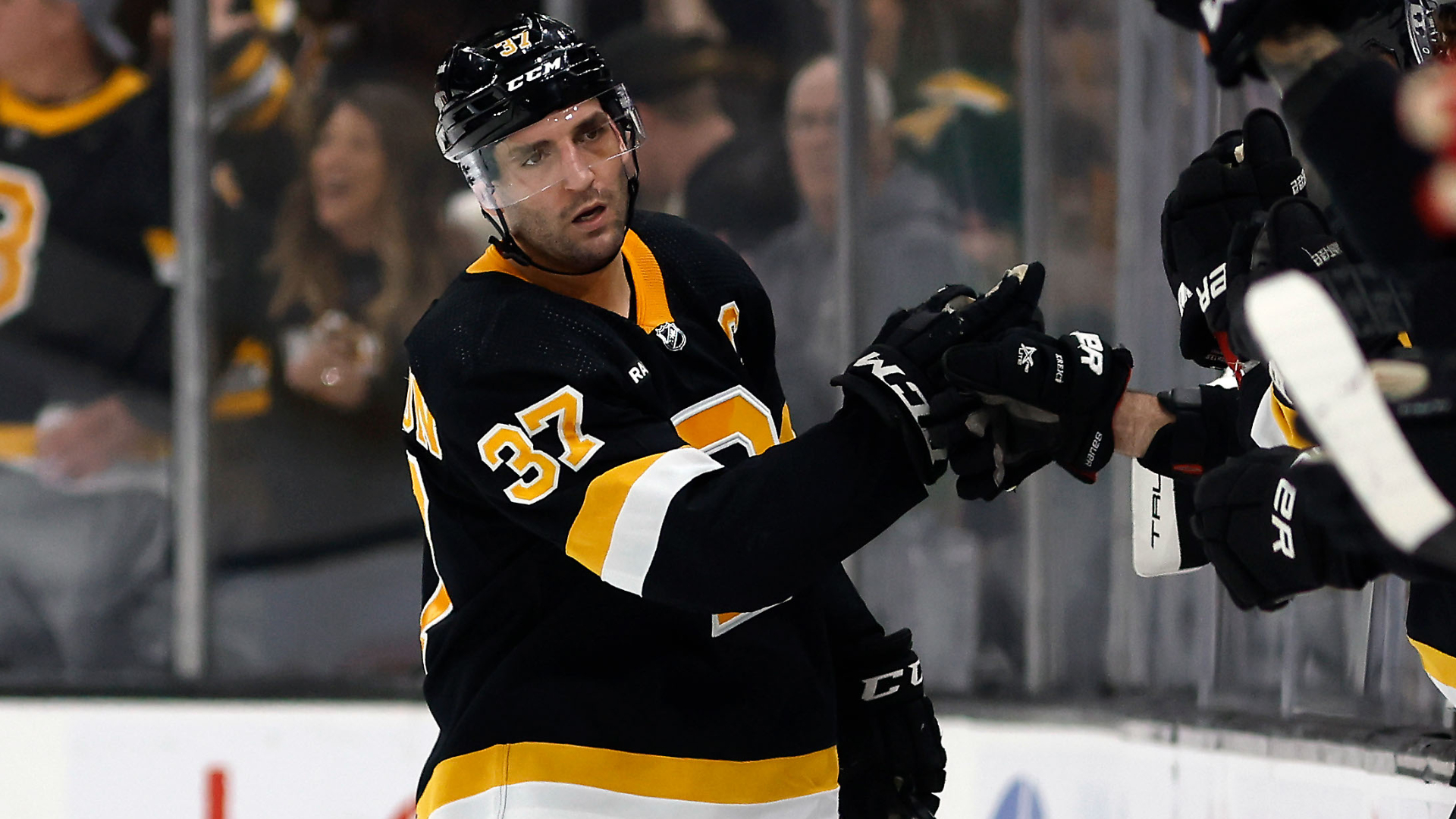 Former Boston Bruins center Patrice Bergeron