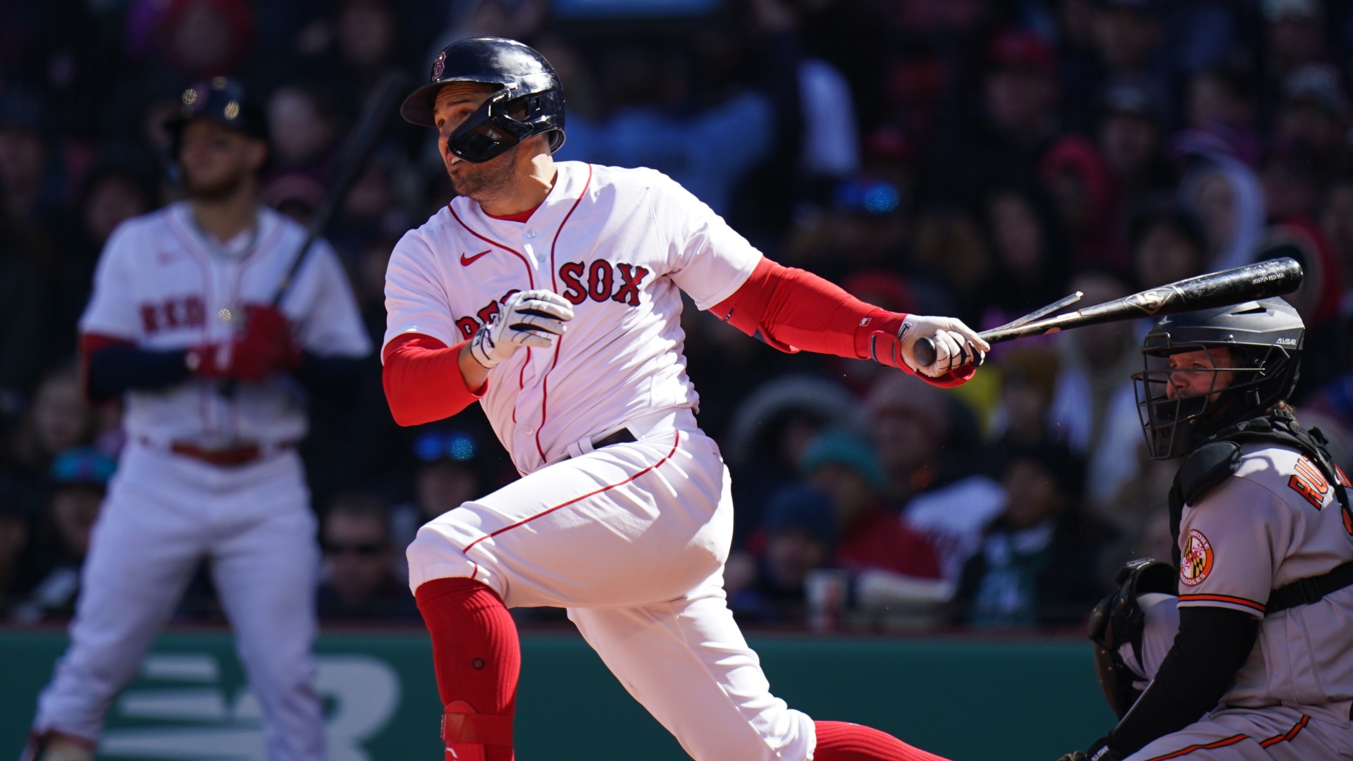 Boston Red Sox center fielder Adam Duvall