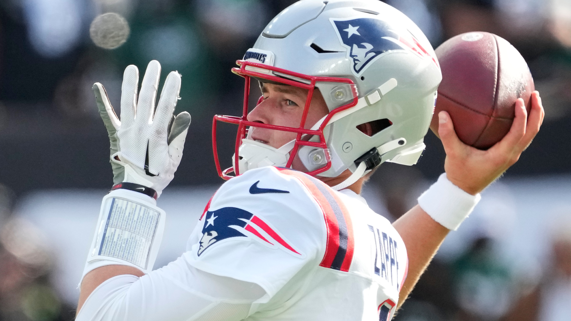 New England Patriots quarterback Bailey Zappe