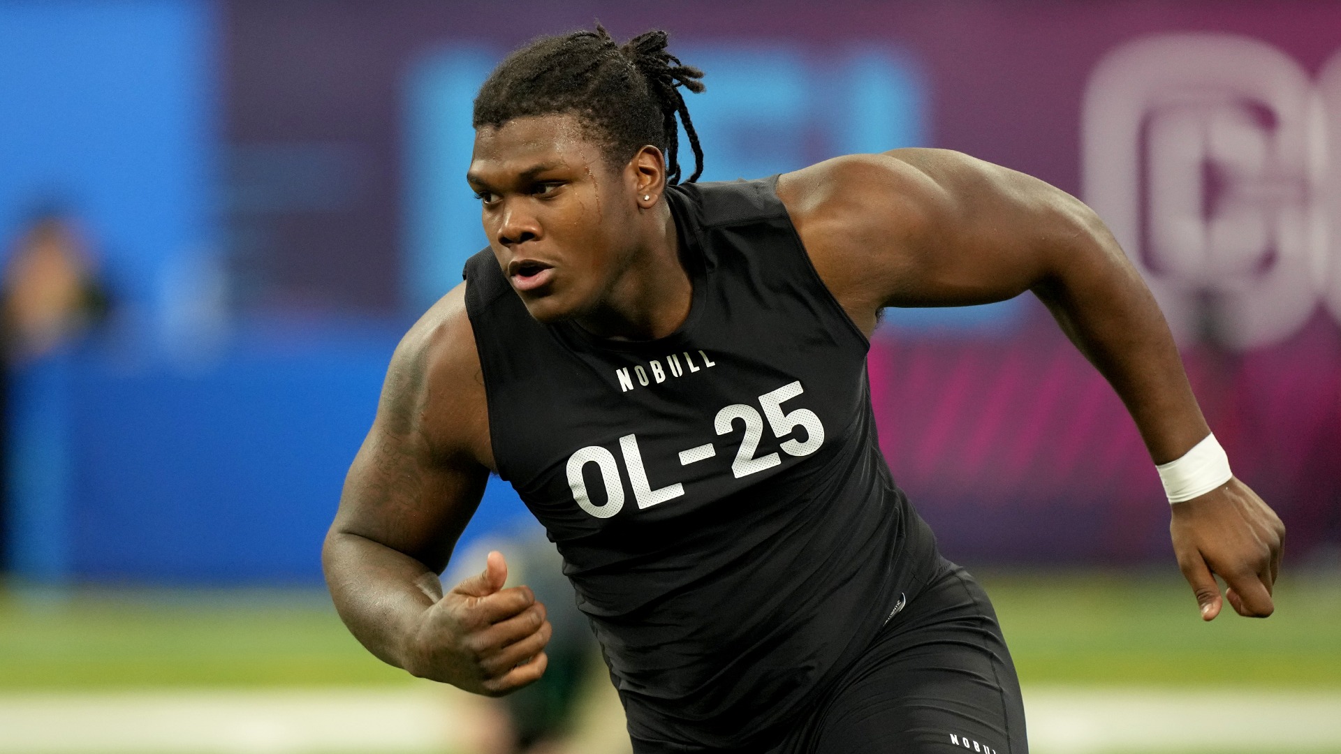 NFL draft offensive lineman prospect Broderick Jones