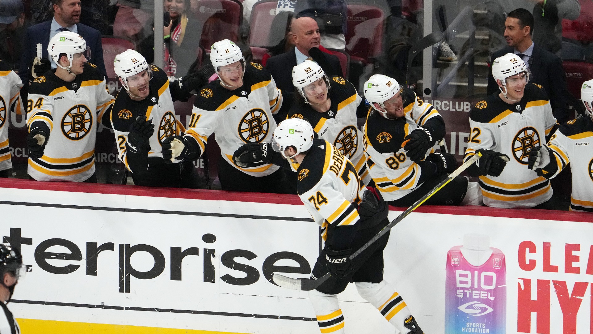 Boston Bruins forward Jake DeBrusk
