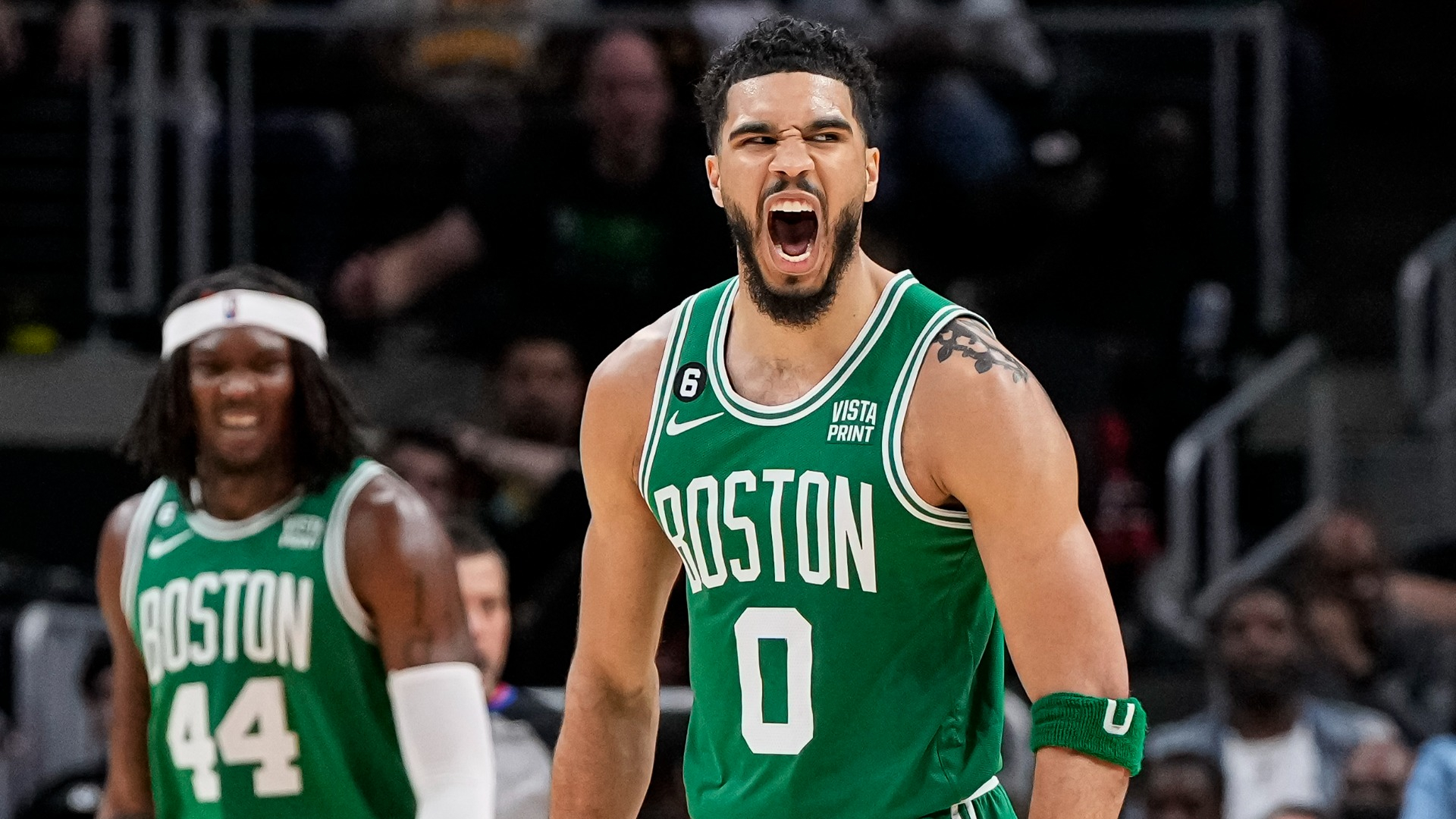 Boston Celtics forward Jayson Tatum and center Robert Williams III