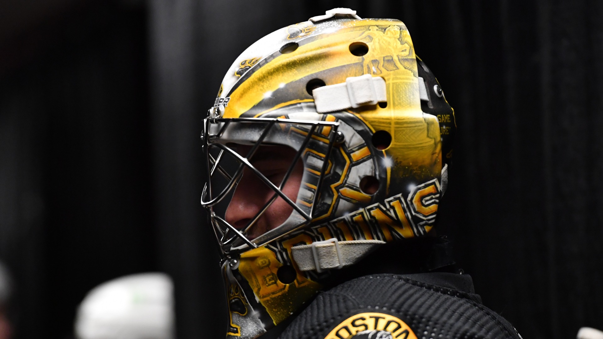 Boston Bruins goaltender Jeremy Swayman
