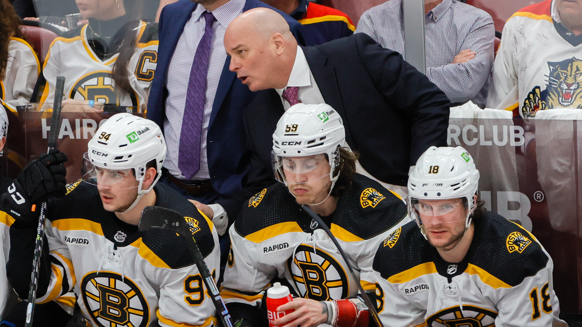Boston Bruins head coach Jim Montgomery