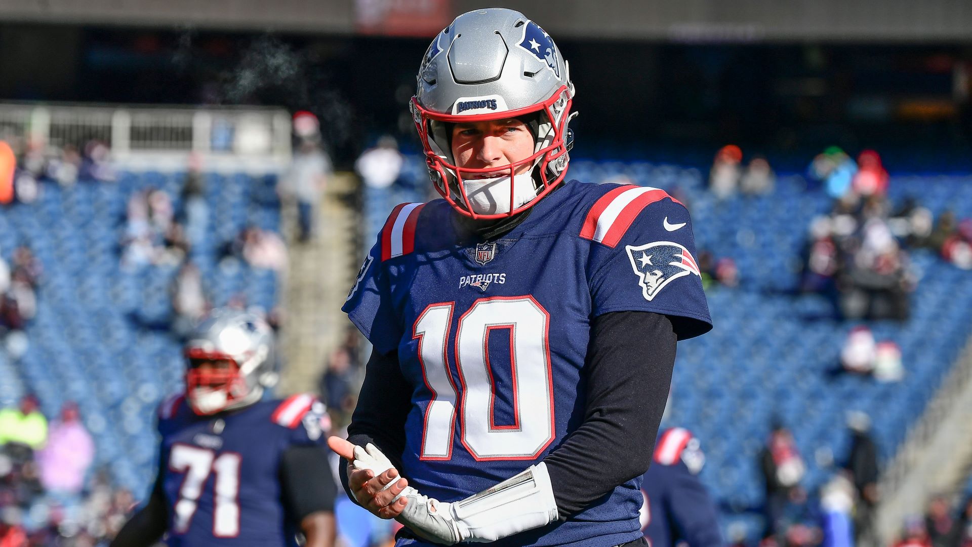 New England Patriots quarterback Mac Jones