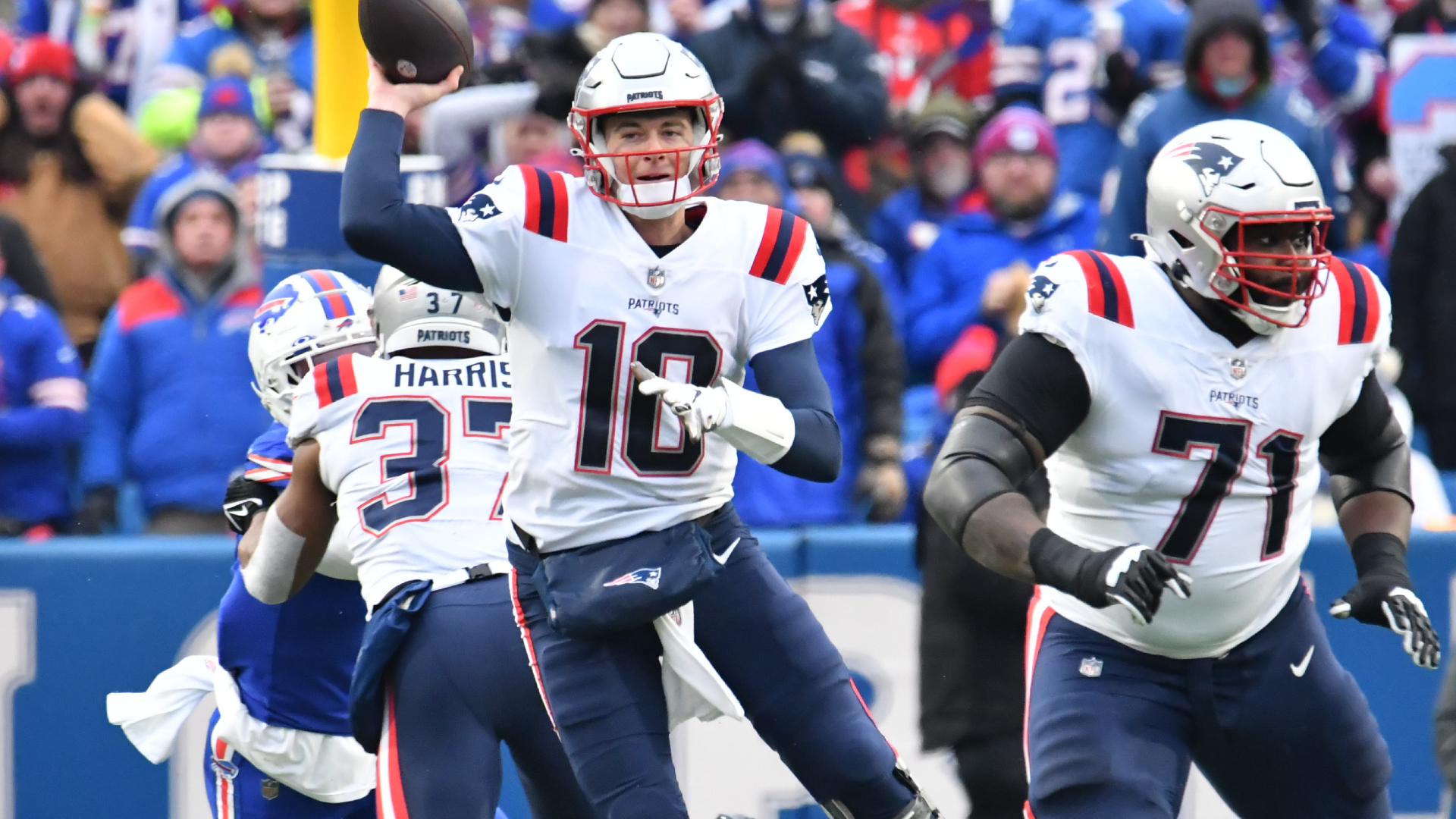 New England Patriots quarterback Mac Jones