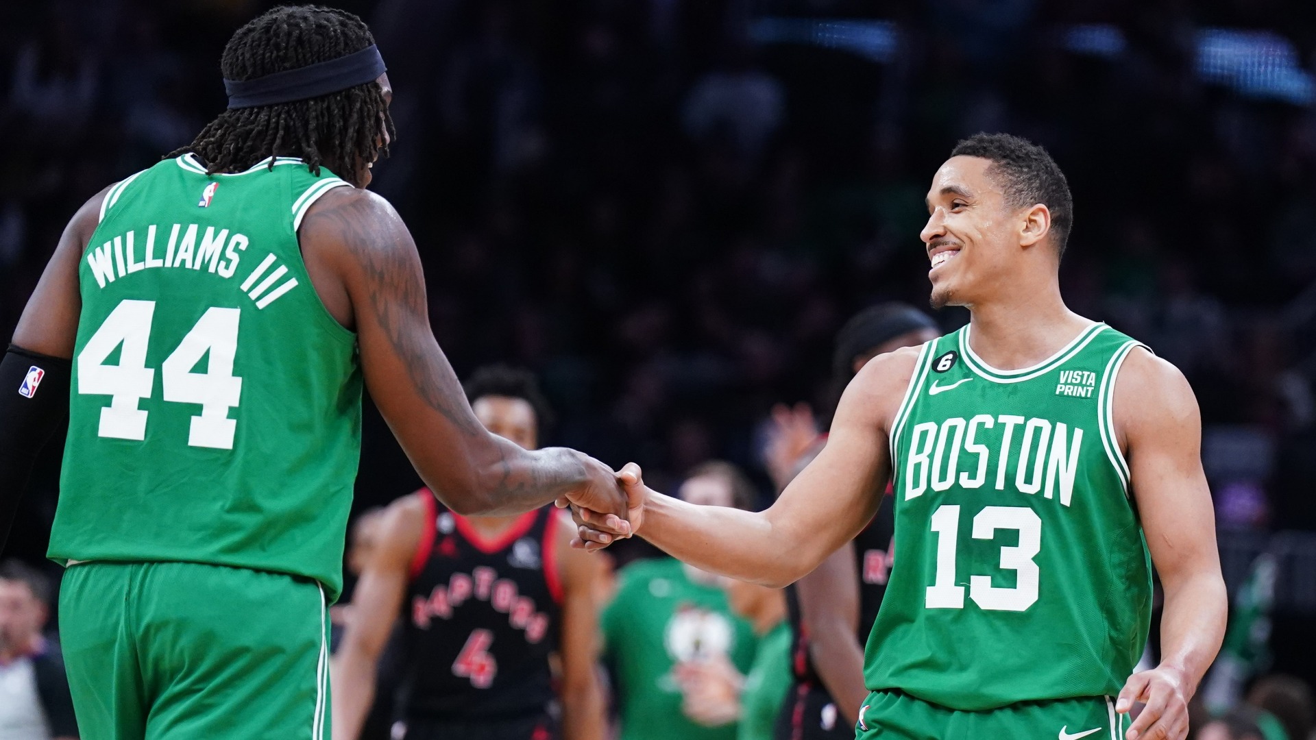 Boston Celtics teammates Malcolm Brogdon and Robert Williams