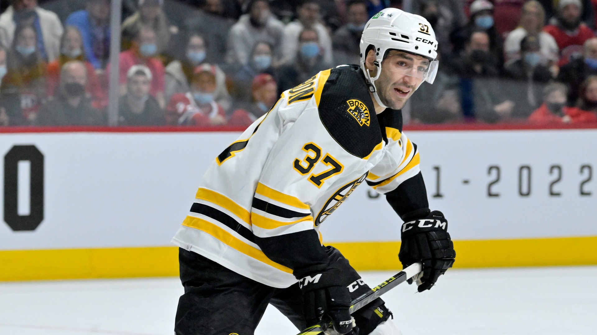 Boston Bruins forward Patrice Bergeron