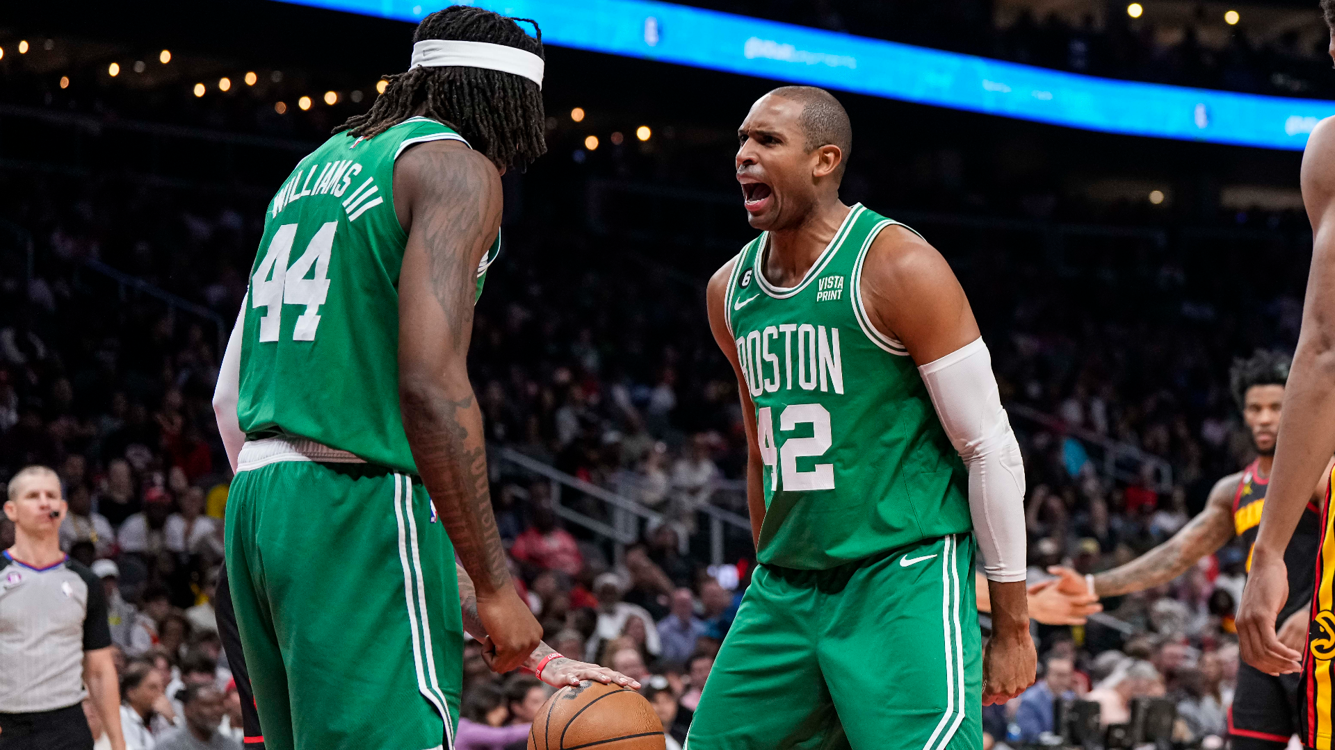 Boston Celtics center Robert Williams III and forward Al Horford