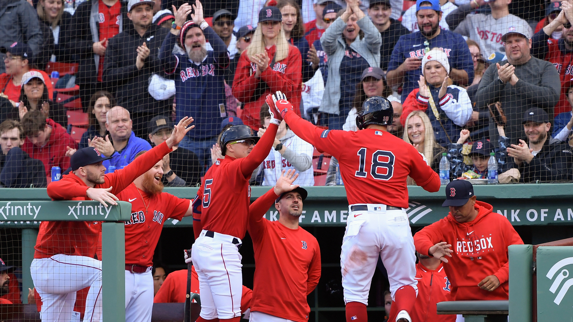 Boston Red Sox center fielder Adam Duvall