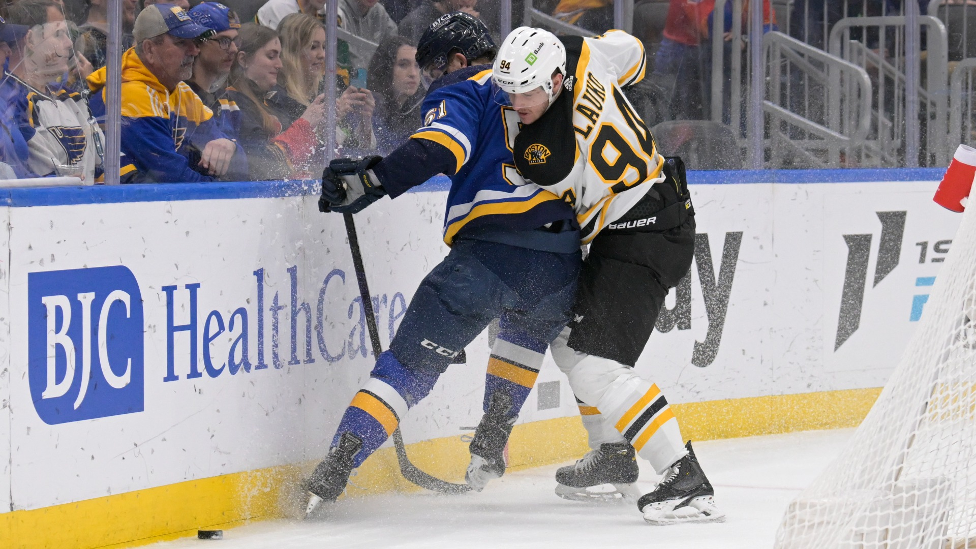 Boston Bruins forward Jakub Lauko