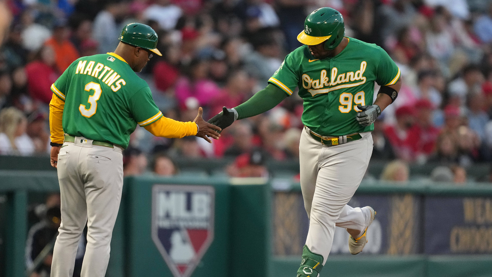 Oakland Athletics first baseman Jesus Aguilar