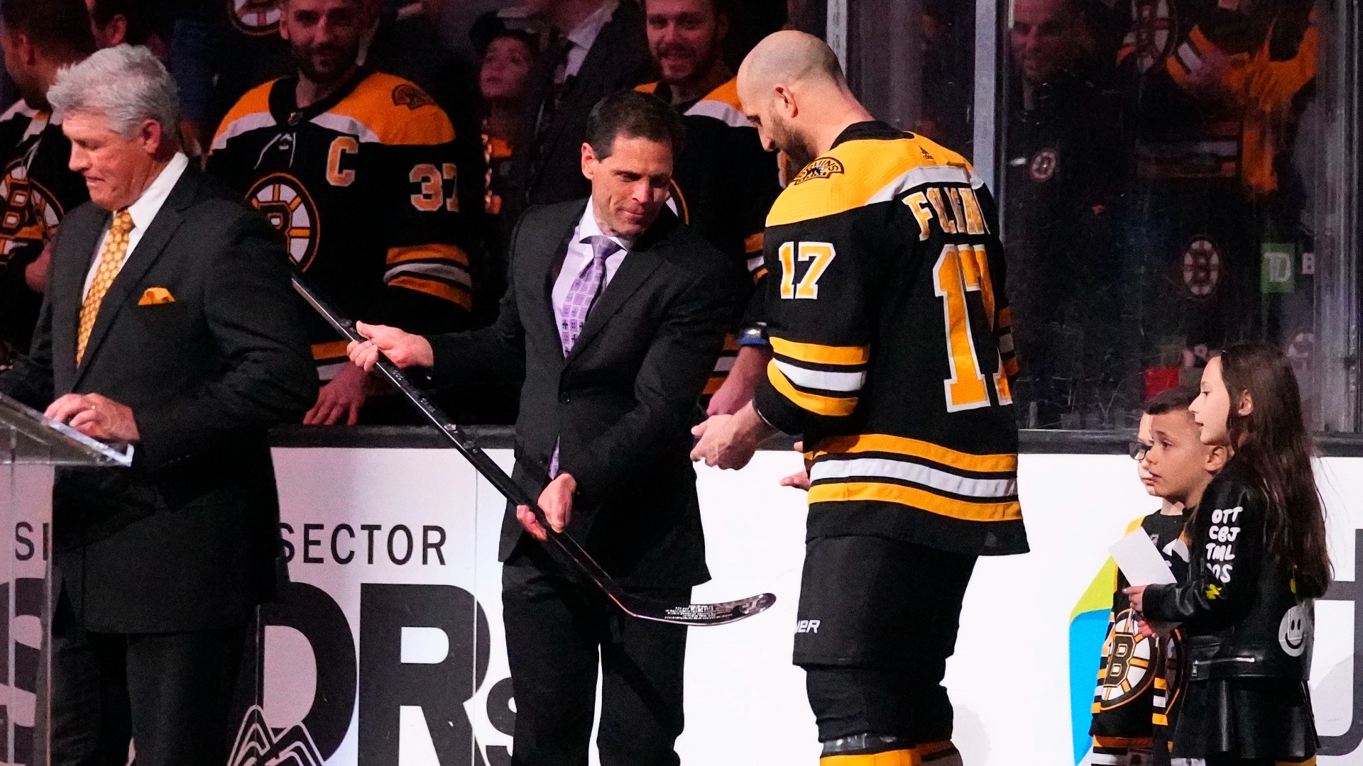 Boston Bruins general Manager Don Sweeney, Boston Bruins forward Nick Foligno