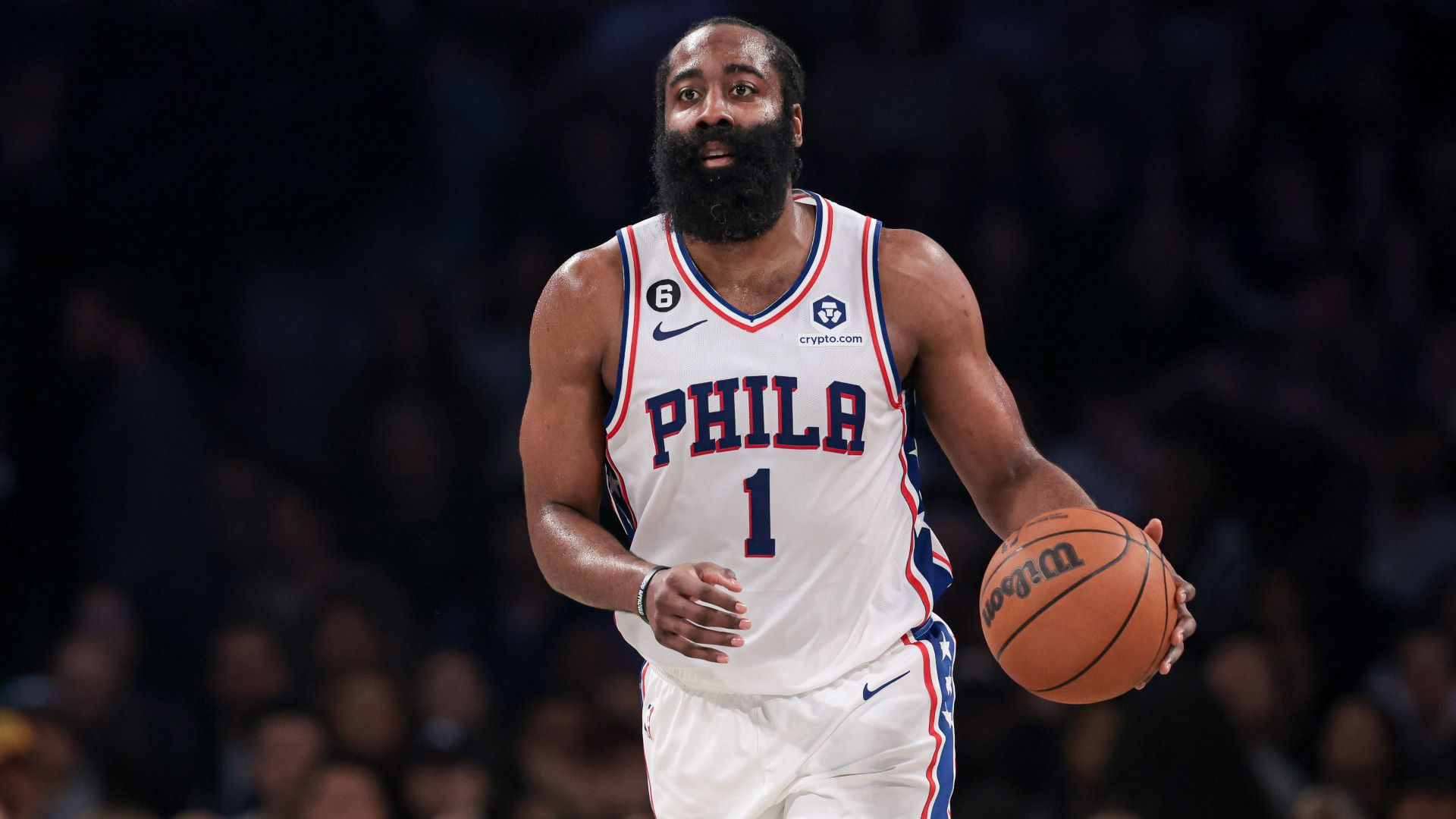 Philadelphia 76ers guard James HardenJames Harden