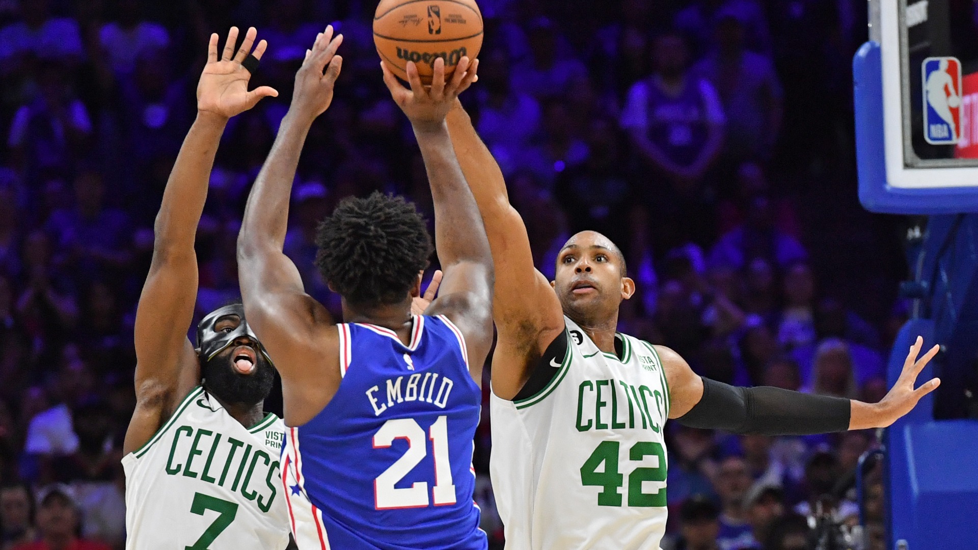 Jaylen Brown, Al Horford, Joel Embiid