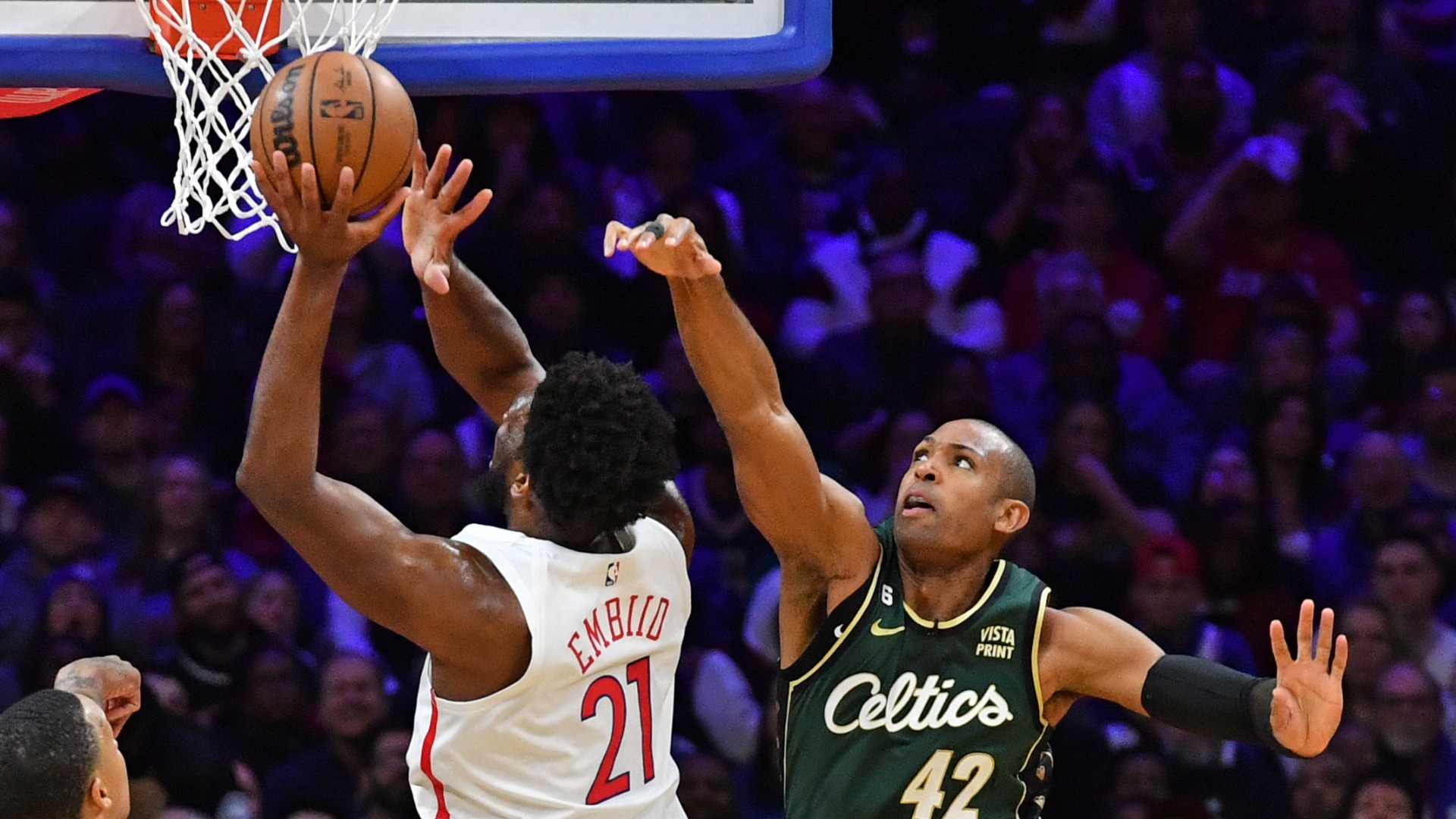 Philadelphia 76ers center Joel Embiid, Boston Celtics center Al Horford