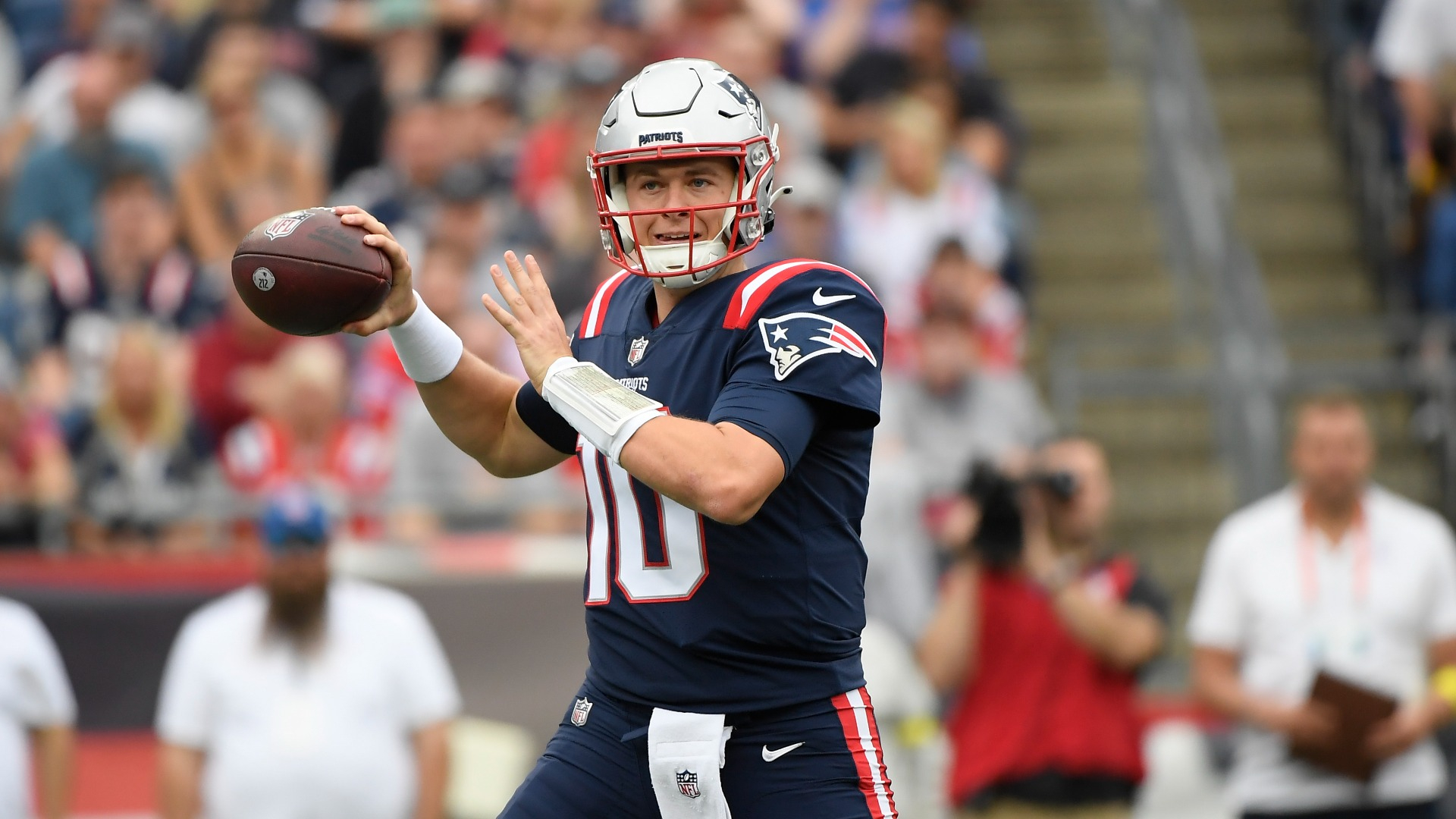 New England Patriots quarterback Mac Jones