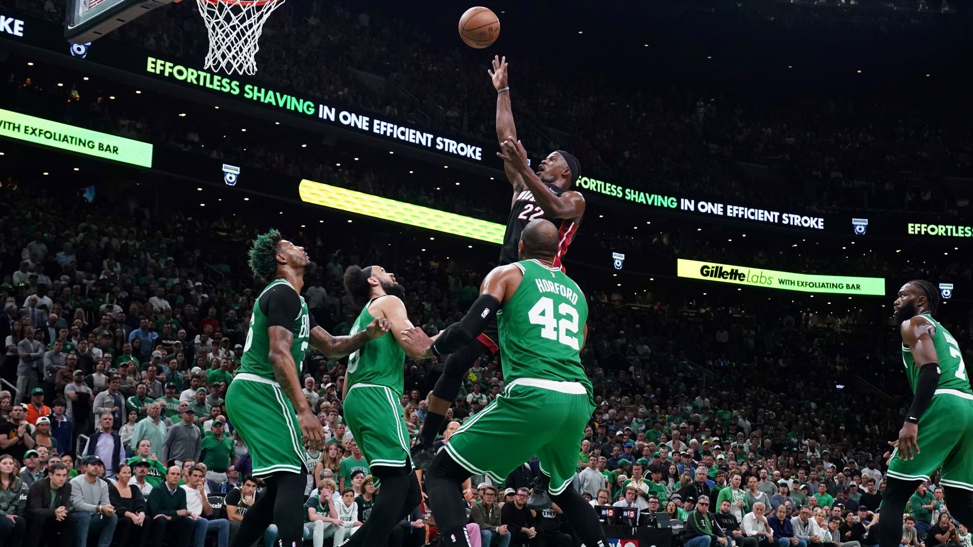 Boston Celtics guard Marcus Smart and forward Al Horford