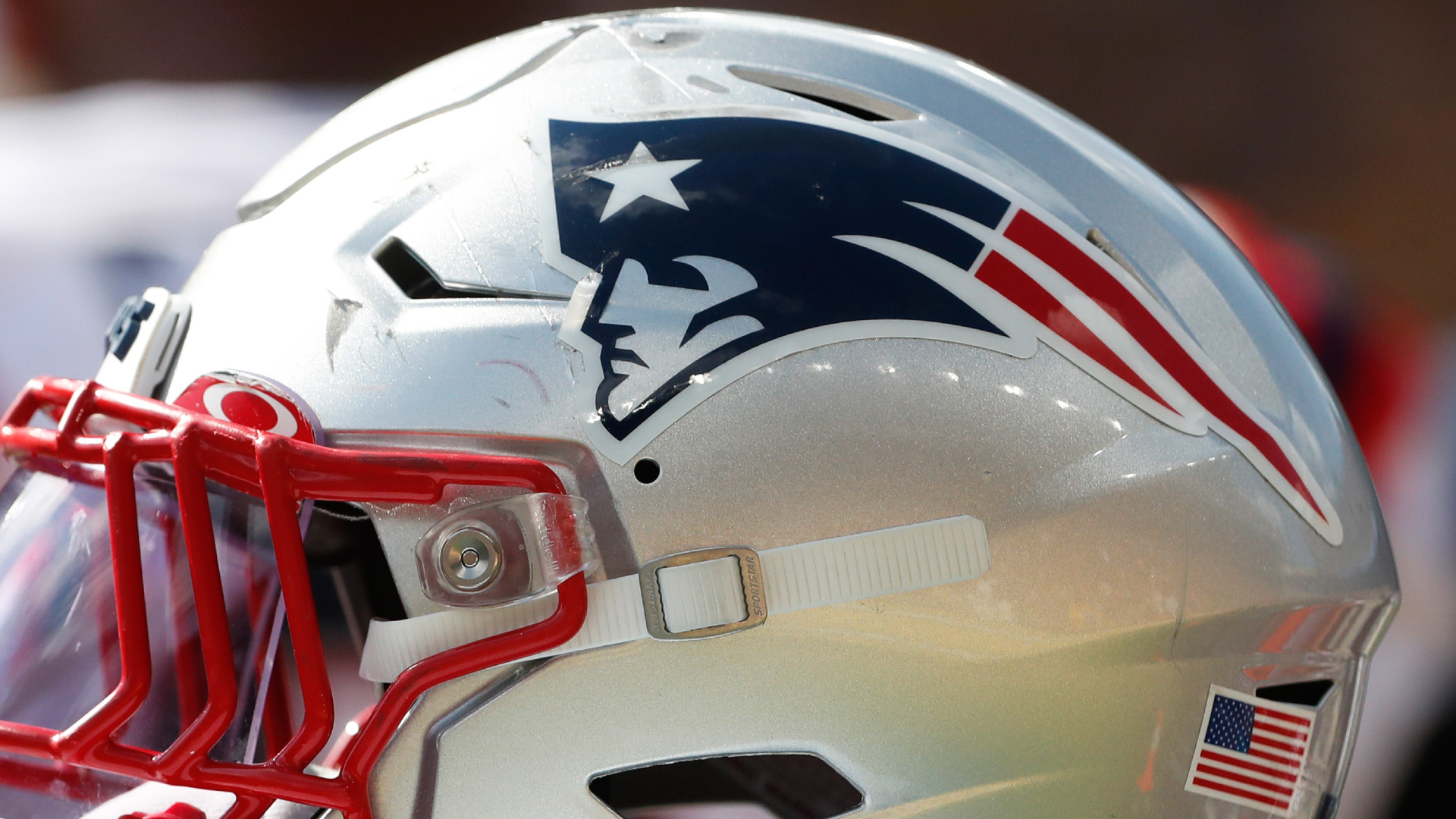 A New England Patriots helmet