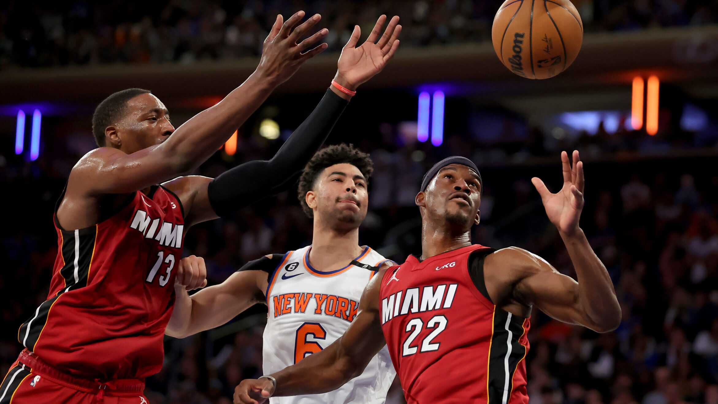 NBA: Playoffs-Miami Heat at New York Knicks