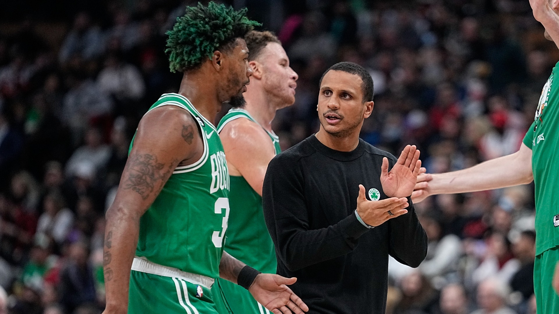 Boston Celtics guard Marcus Smart, head coach Joe Mazzulla