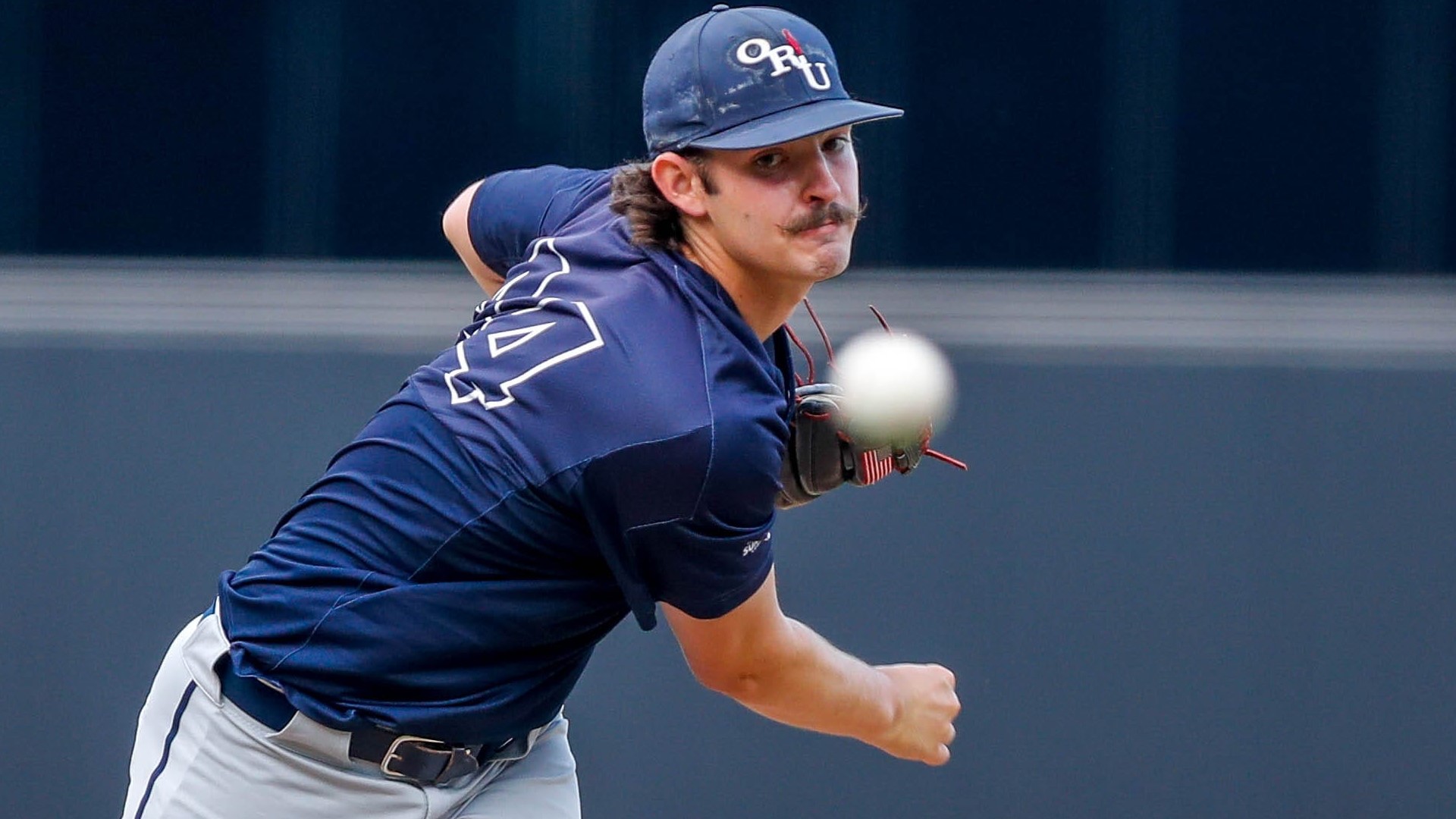 Oral Roberts pitcher Jakob Hall