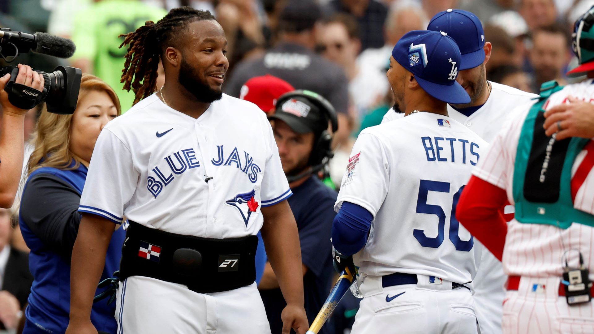 Toronto Blue Jays first baseman Vladimir Guerrero Jr. and Los Angeles Dodgers outfielder Mookie Betts