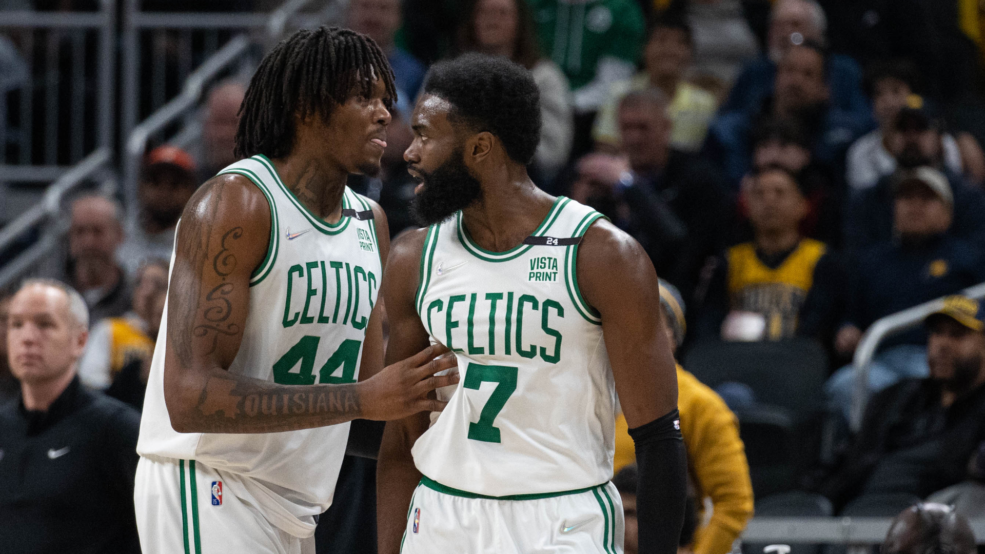 Boston Celtics guard Jaylen Brown, center Robert Williams