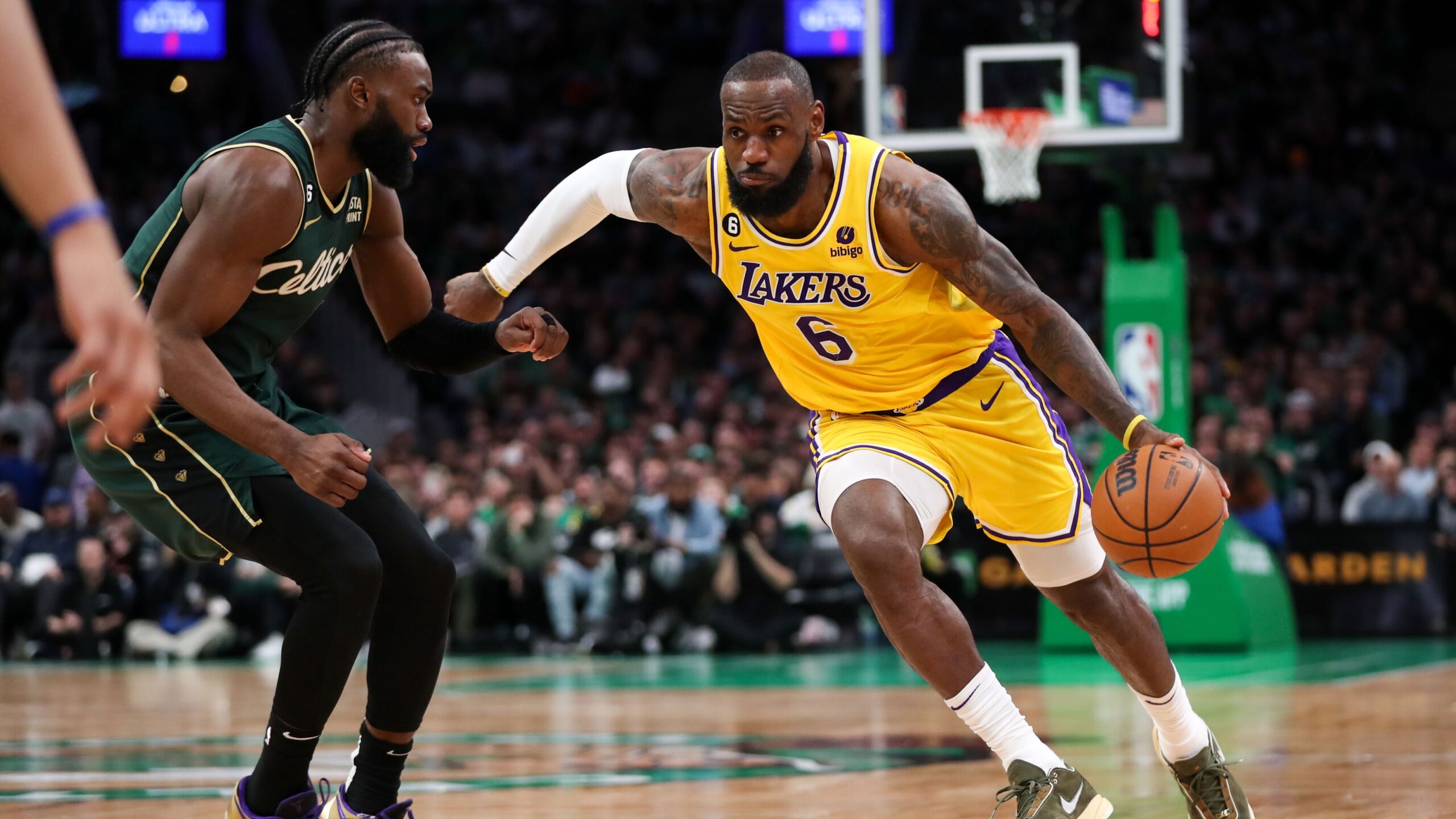 Boston Celtics wing Jaylen Brown; Los Angeles Lakers win LeBron James
