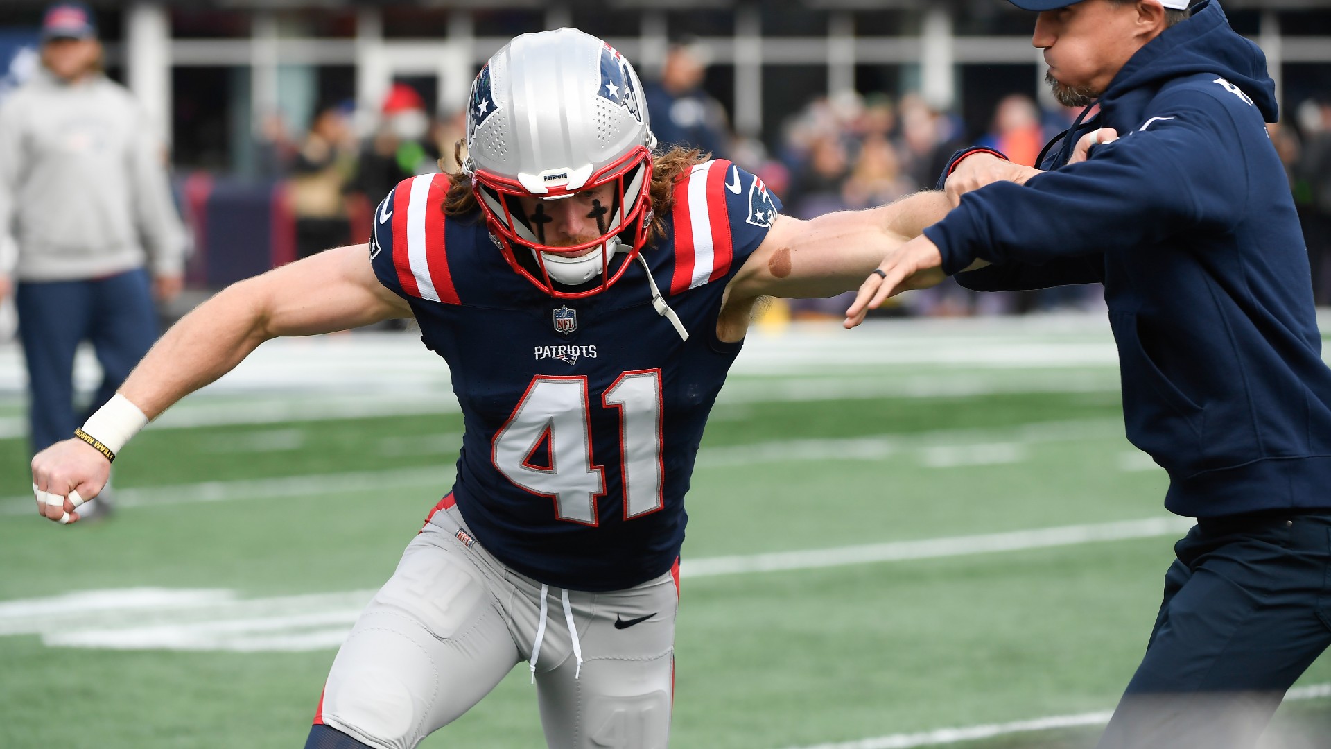 New England Patriots safety Brenden Schooler