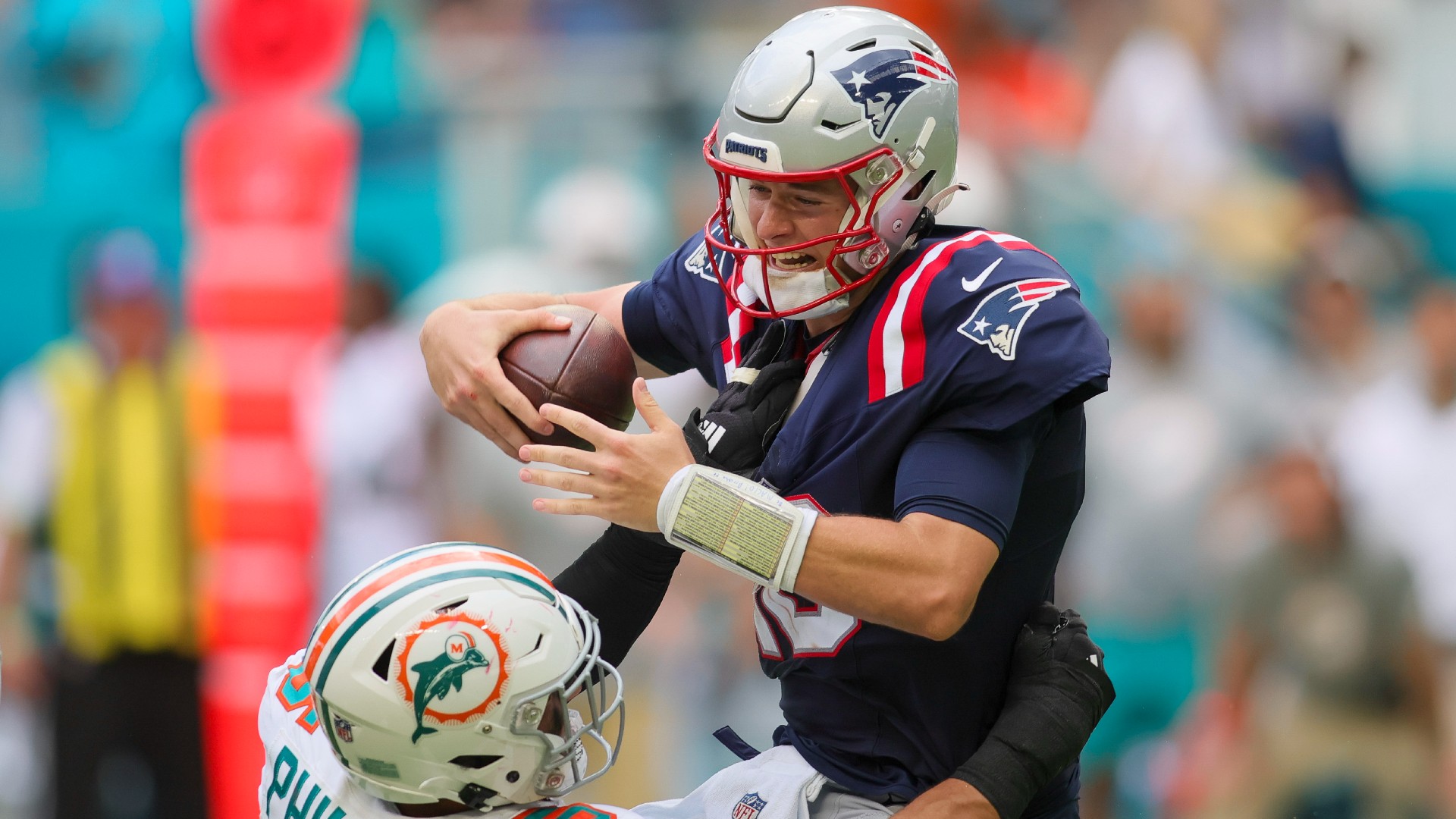 New England Patriots quarterback Mac Jones