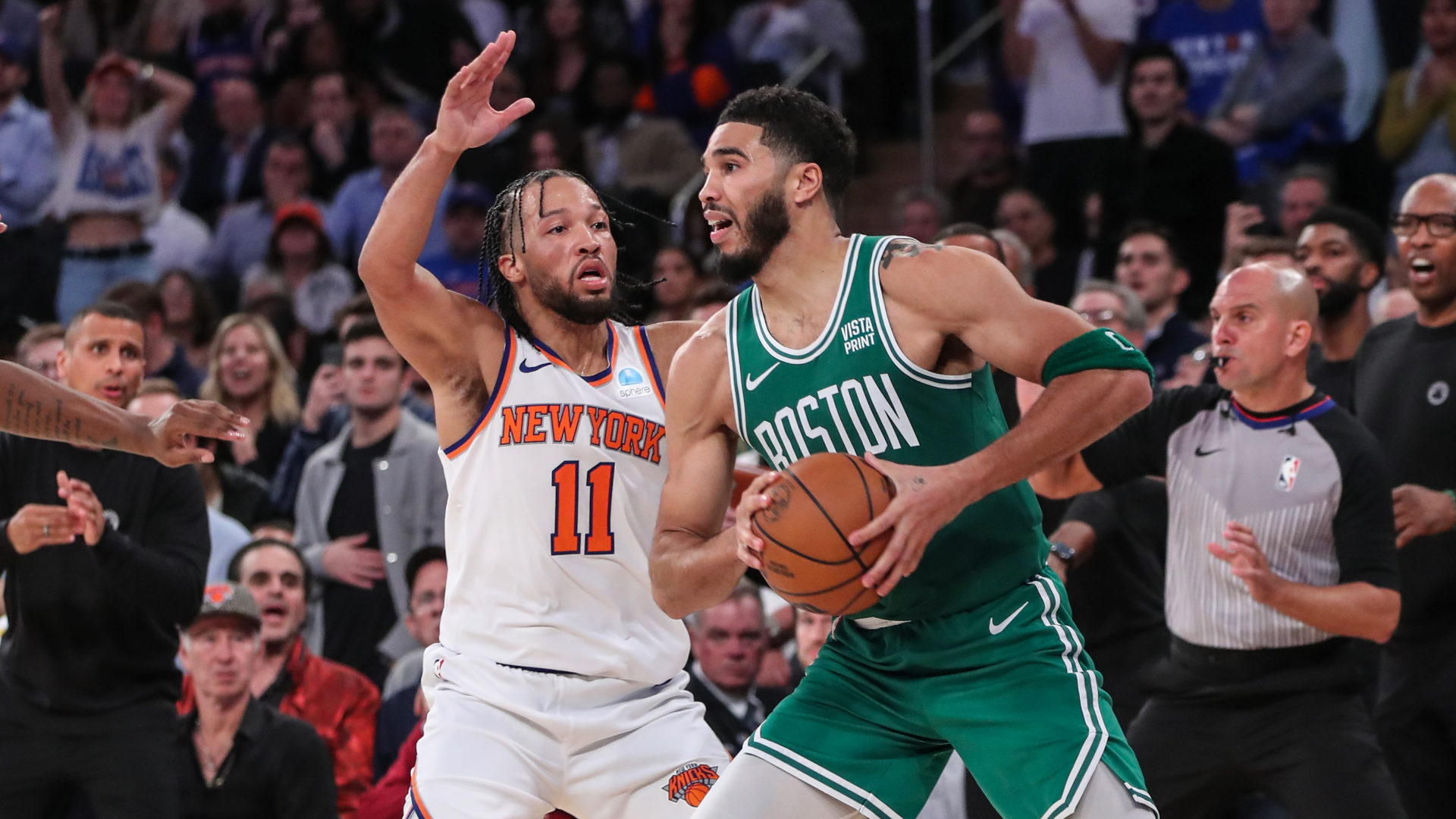 Boston Celtics forward Jayson Tatum, New York Knicks guard Jalen Brunson