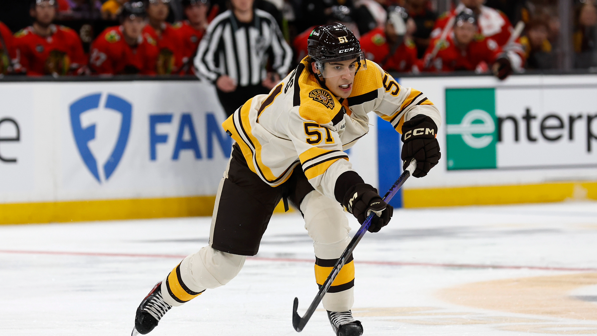 Boston Bruins center Matthew Poitras