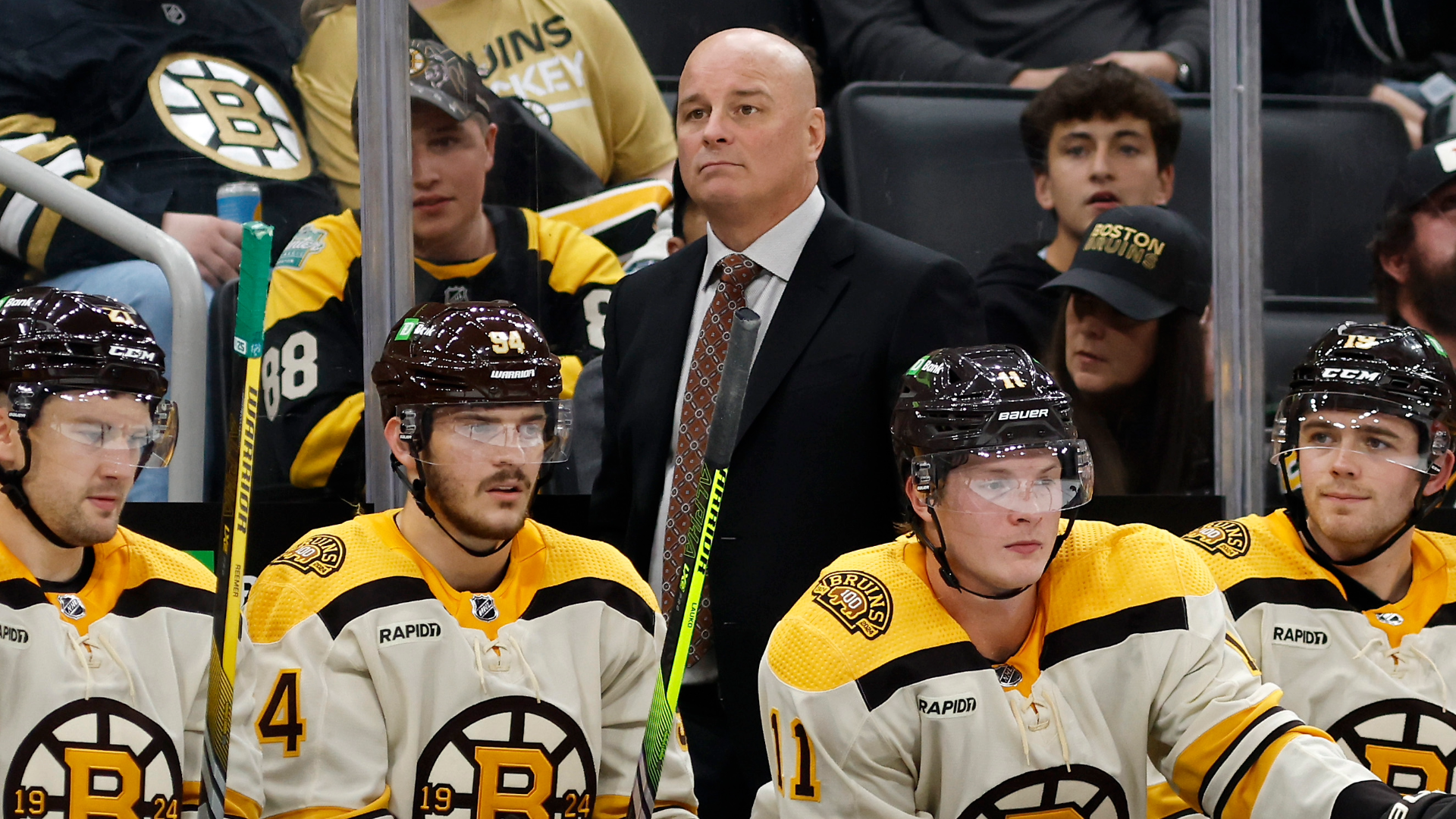 Boston Bruins head coach Jim Montgomery