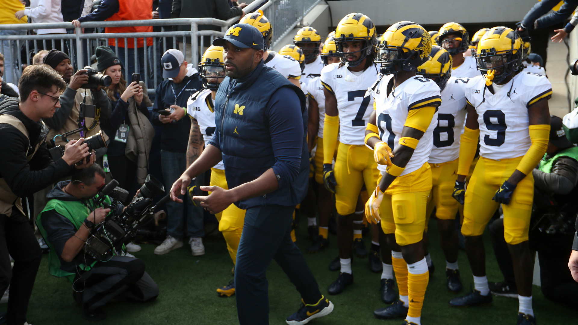 Michigan Wolverines offensive coordinator Sherrone Moore
