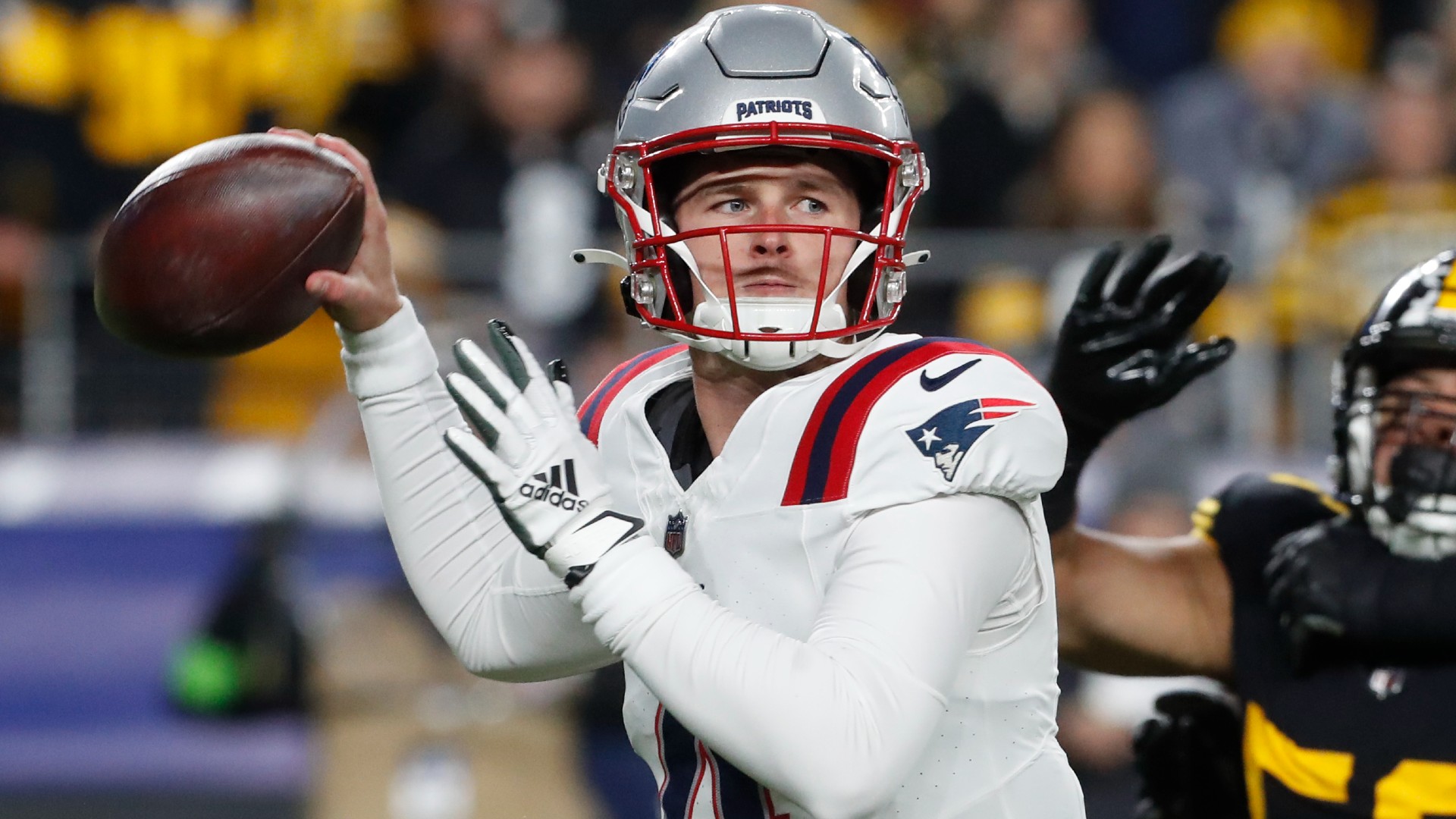New England Patriots quarterback Bailey Zappe