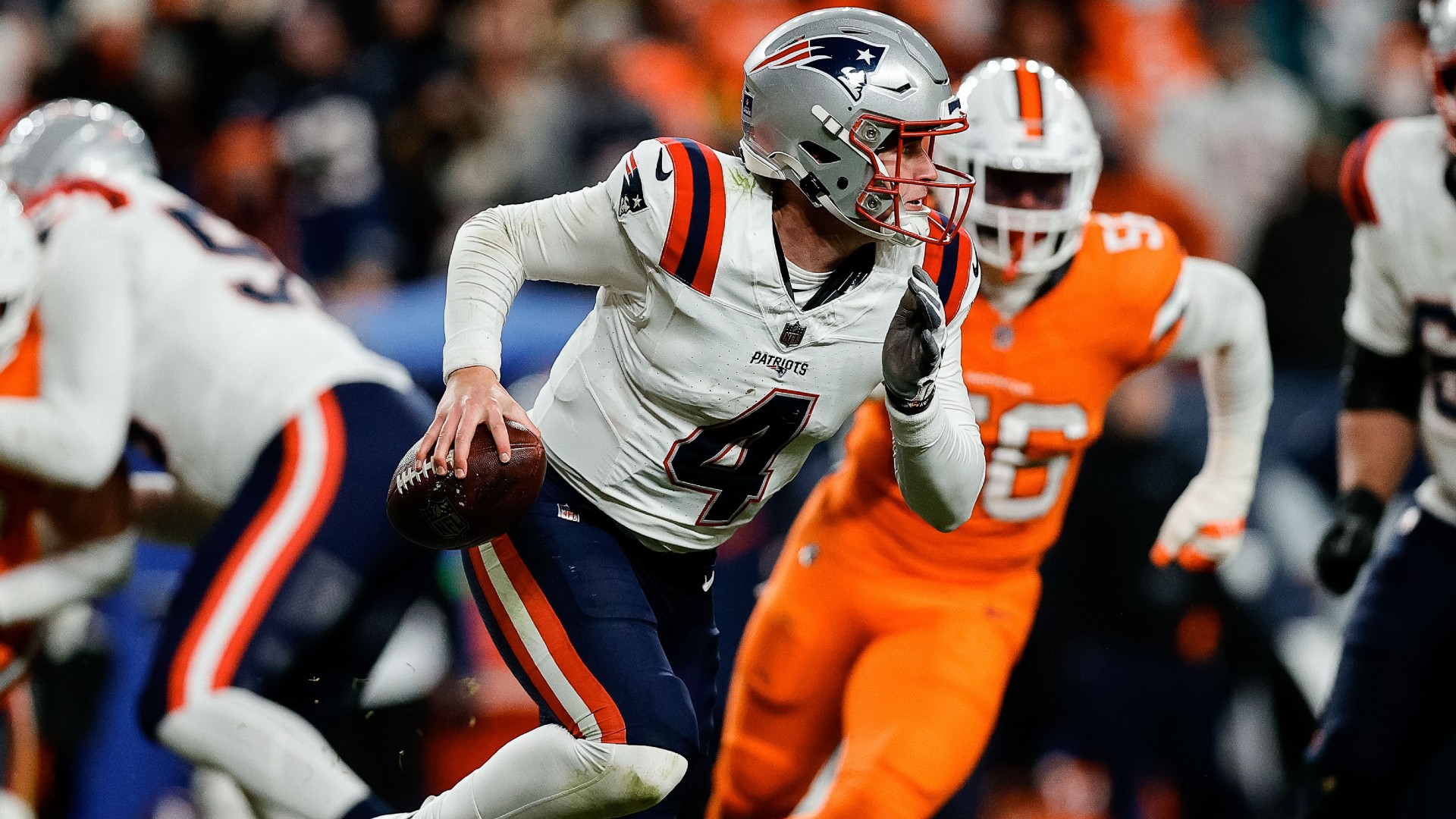 New England Patriots quarterback Bailey Zappe