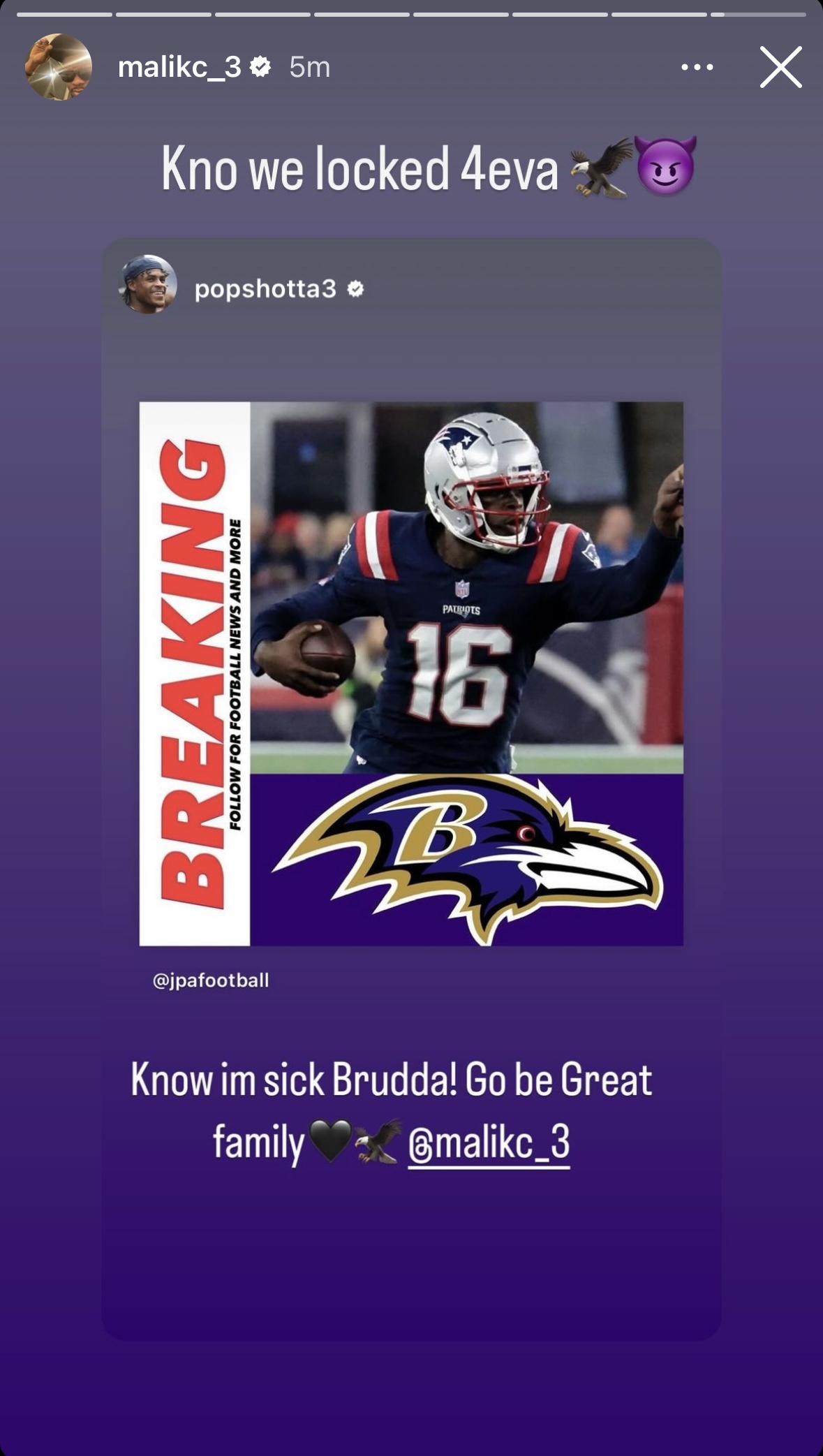 Former New England Patriots quarterback Malik Cunningham