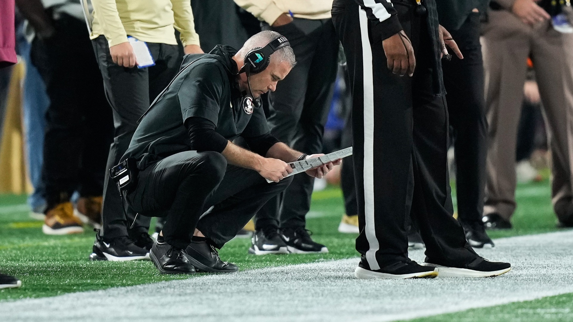 Florida State Seminoles head coach Mike Norvell