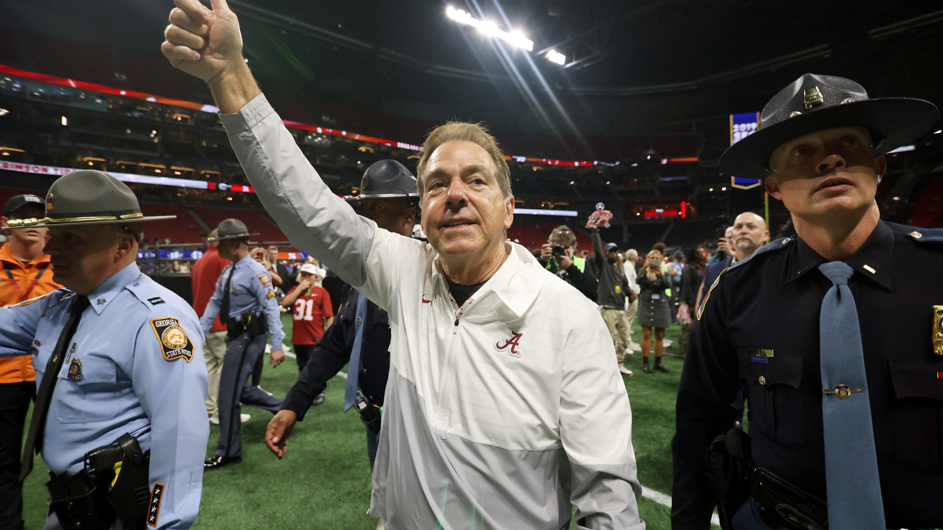 Alabama Crimson Tide head coach Nick Saban