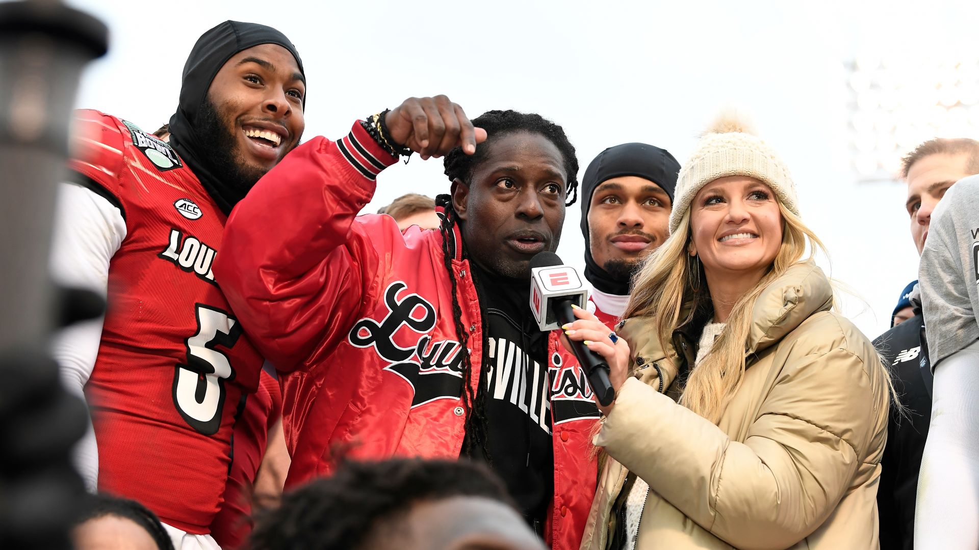 Louisville Cardinals interim head coach Deion Branch