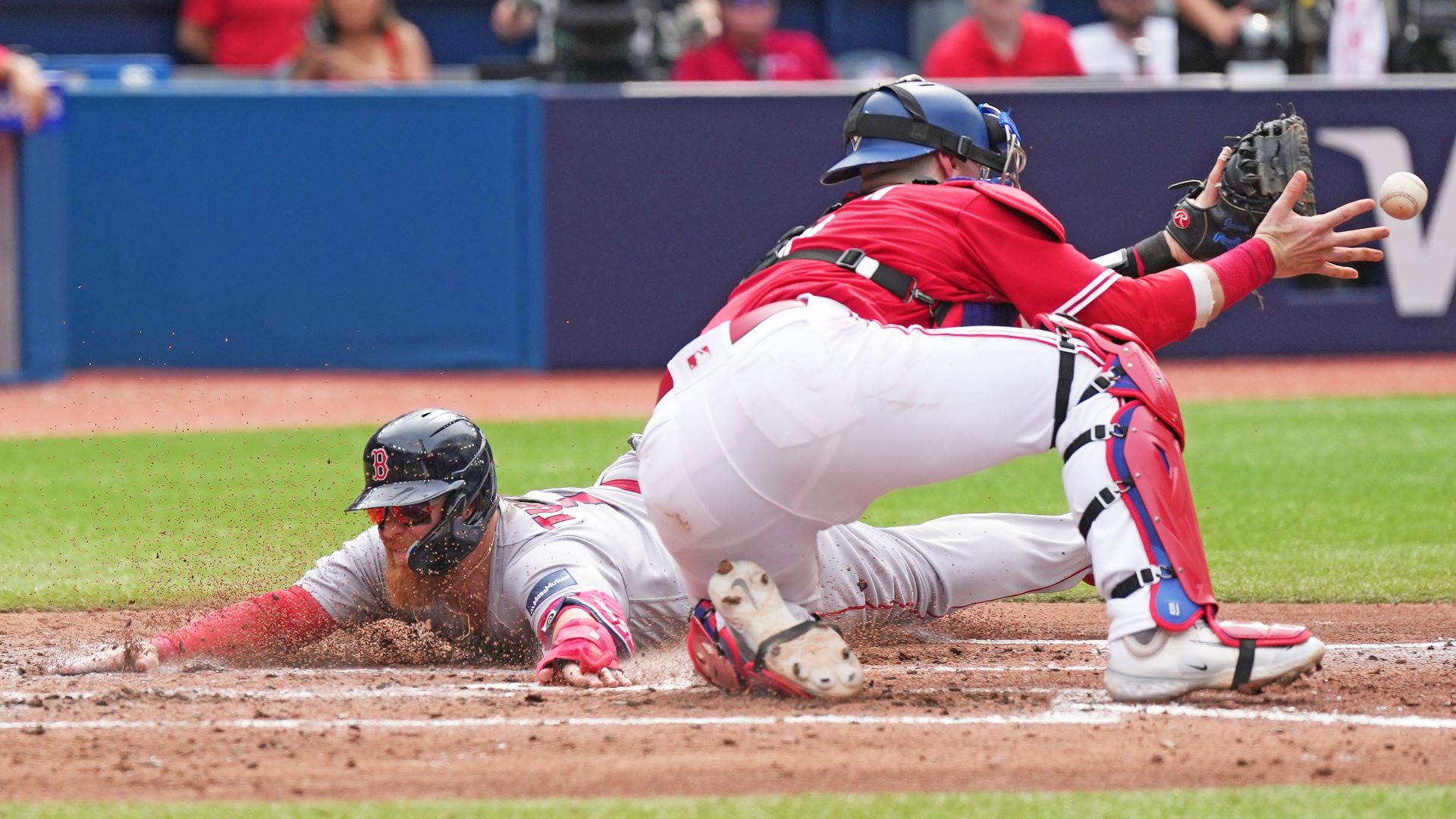 Toronto Blue Jays infielder Justin Turner and catcher Danny Jansen