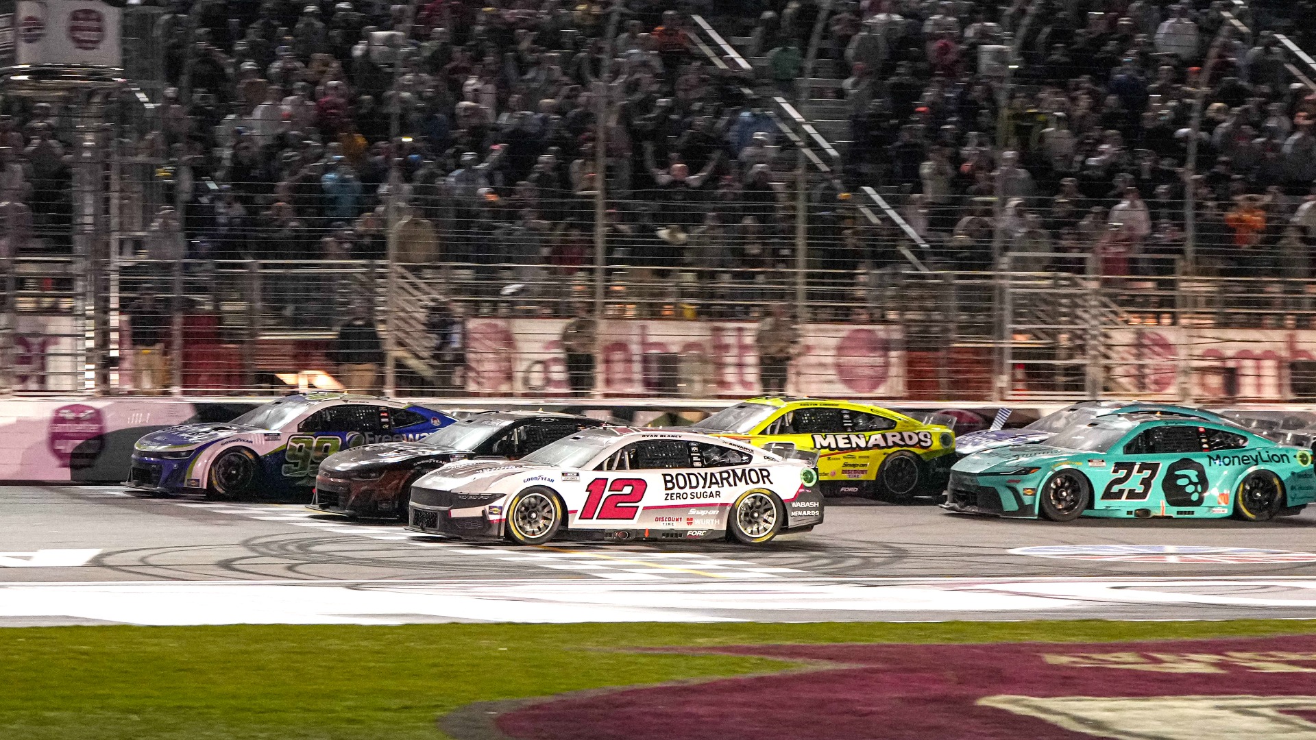 NASCAR Cup Series drivers Daniel Suarez, Ryan Blaney and Kyle Busch