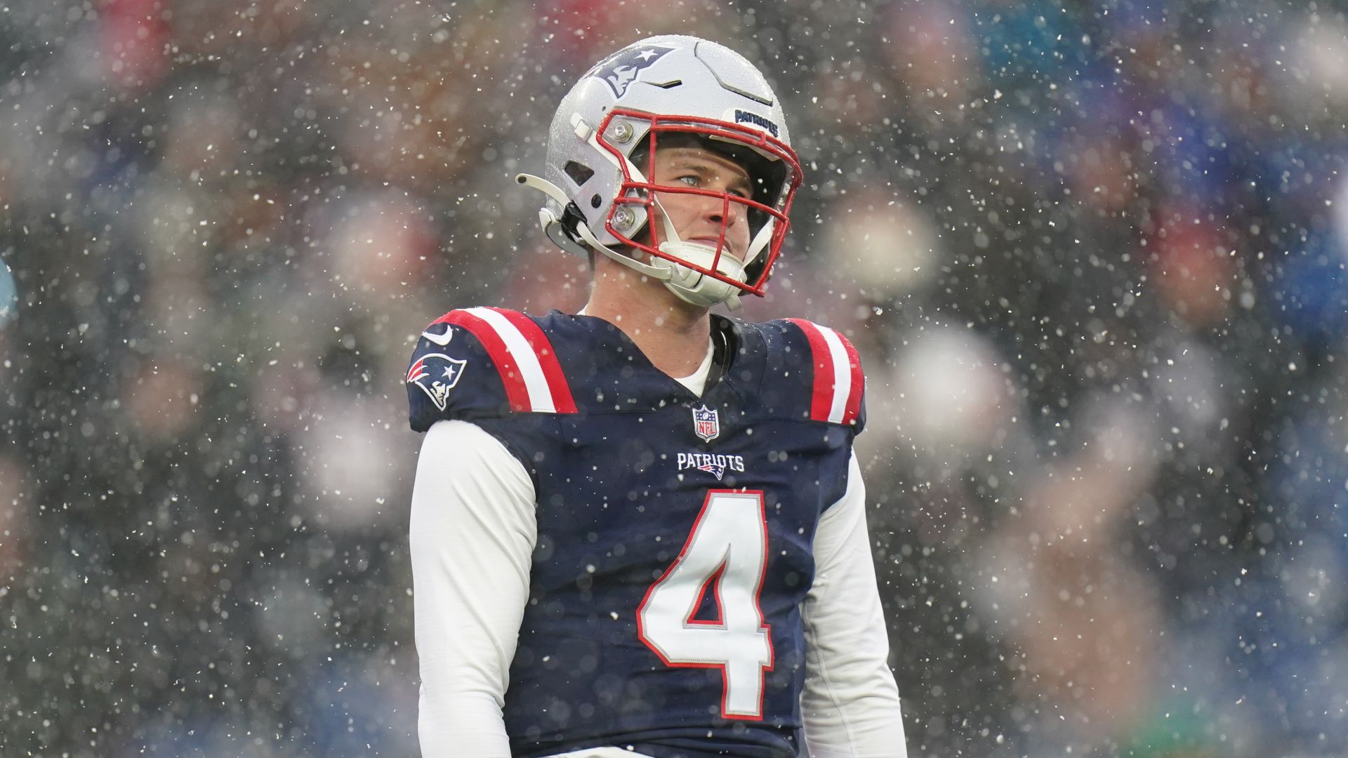 New England Patriots quarterback Bailey Zappe
