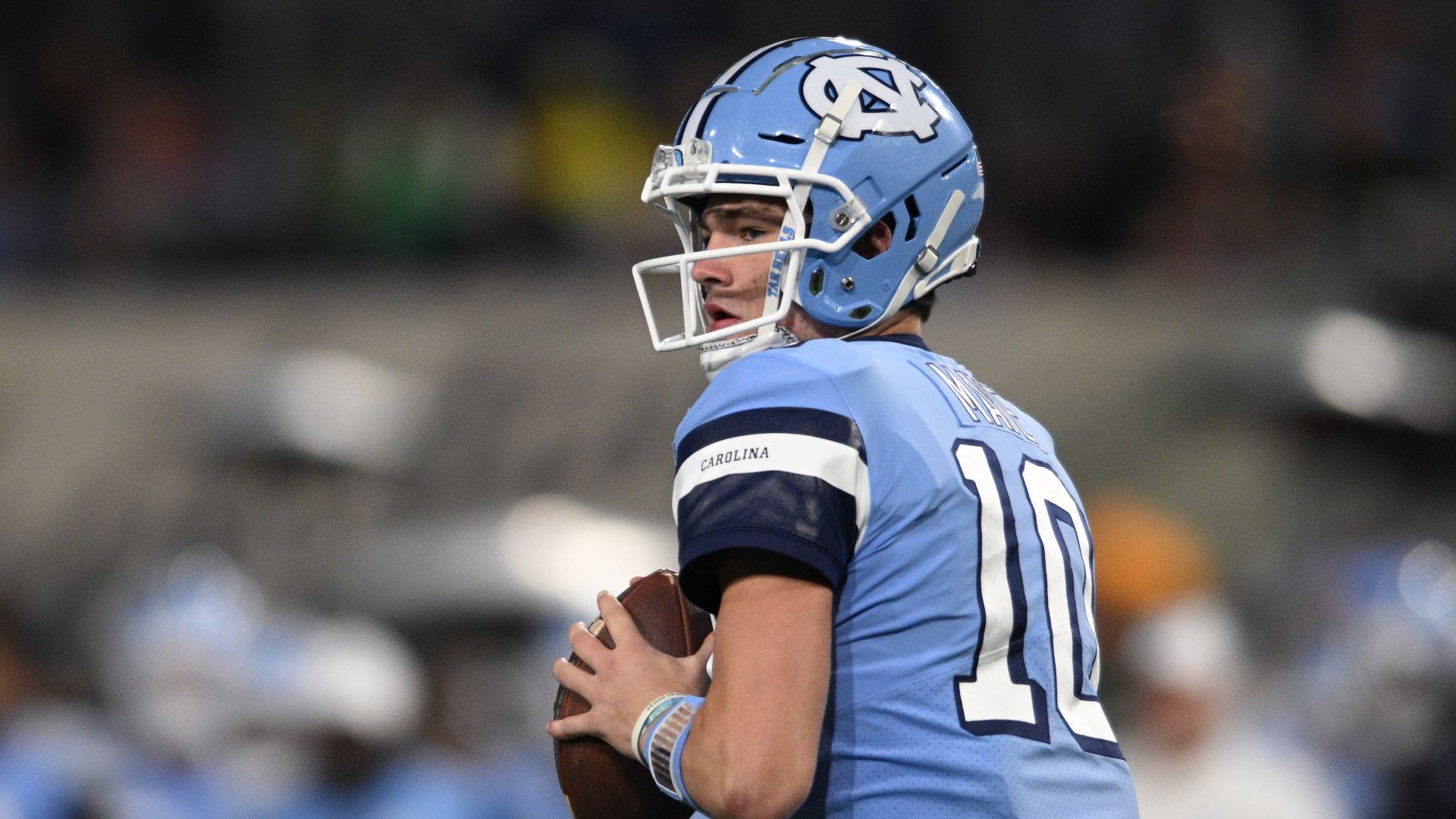 New England Patriots quarterback Drake Maye