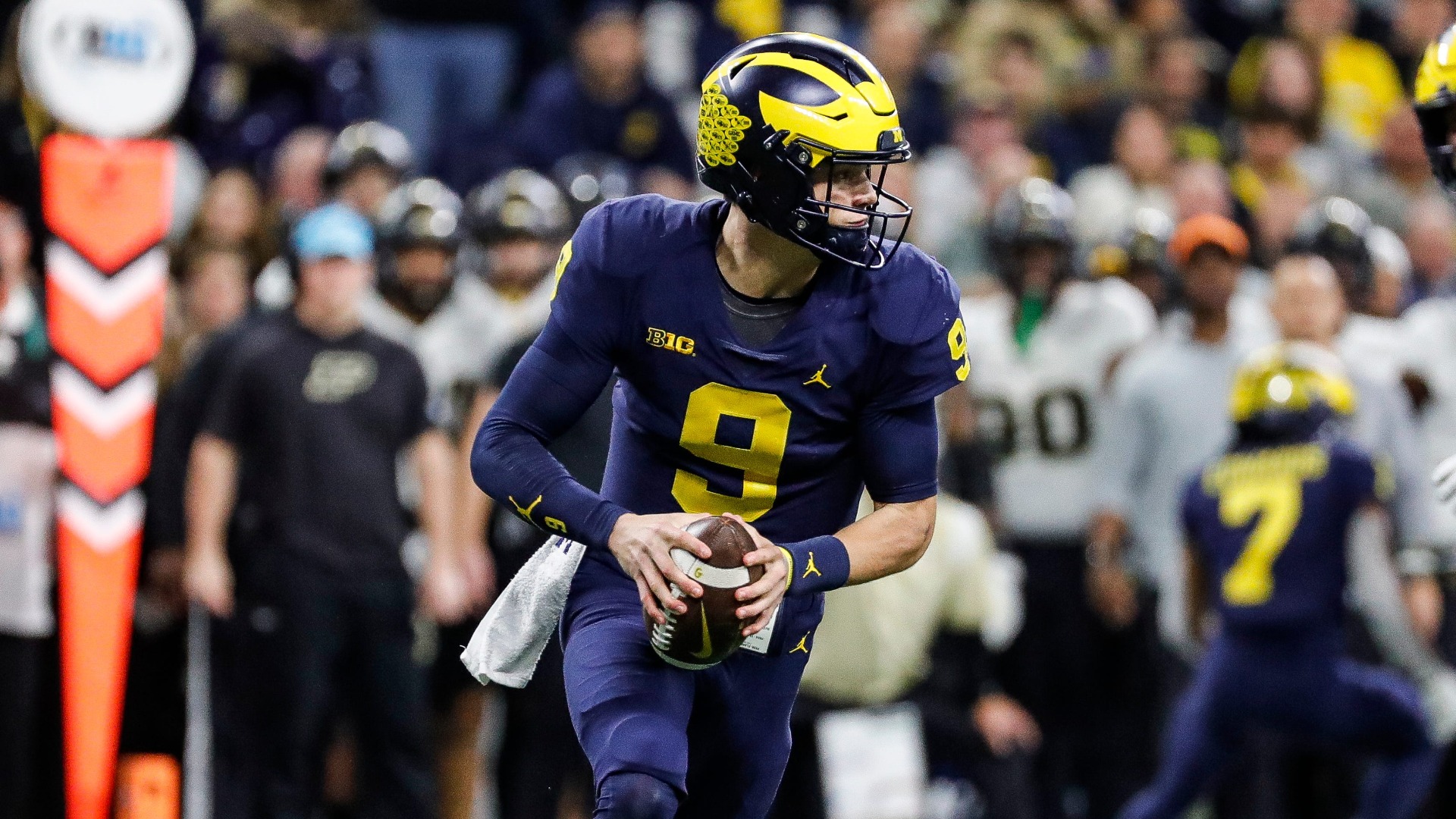 NFL draft prospect J.J. McCarthy