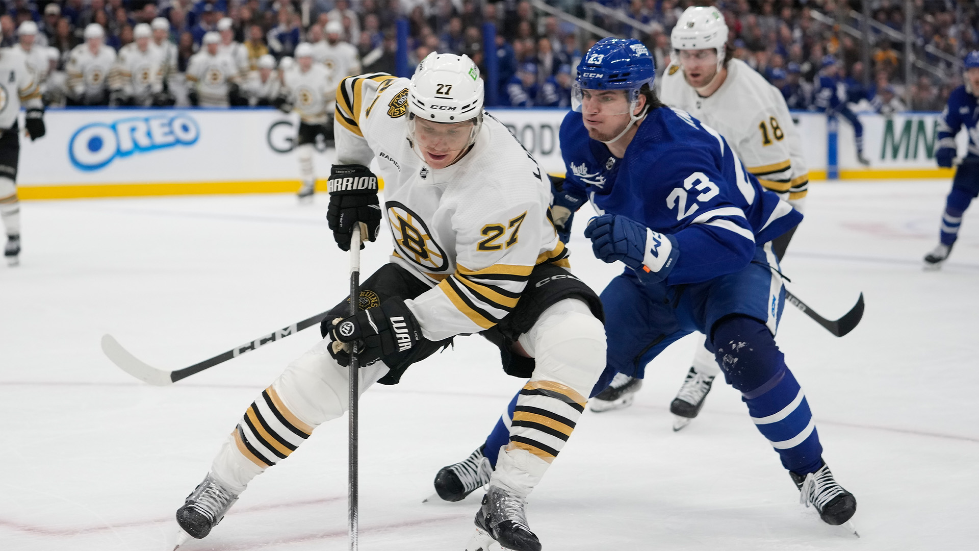 Boston Bruins defenseman Hampus Lindholm