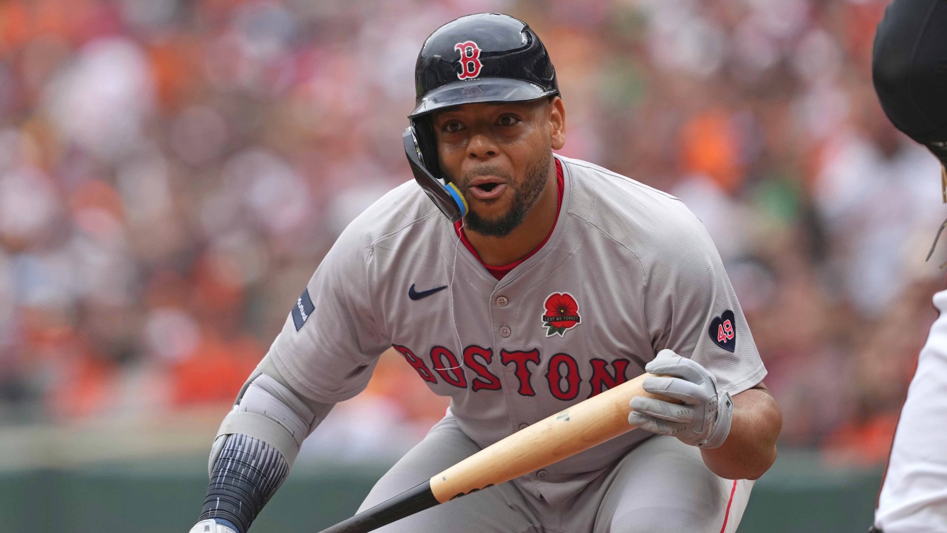 Boston Red Sox first baseman Dominic Smith