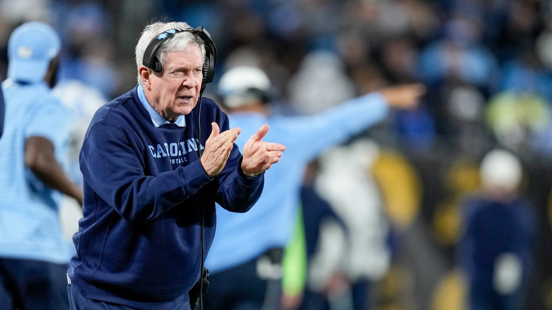 North Carolina Tar Heels head coach Mack Brown