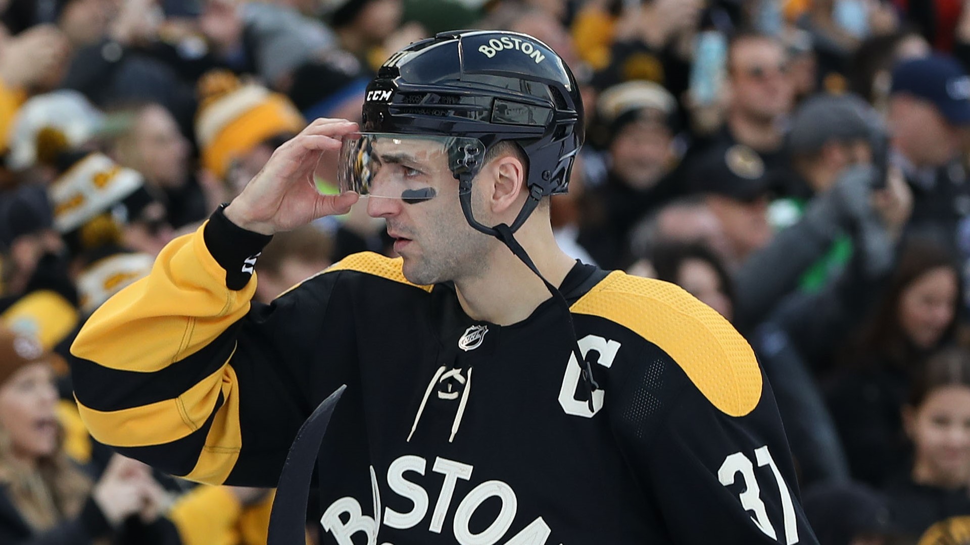 Former Boston Bruins forward Patrice Bergeron